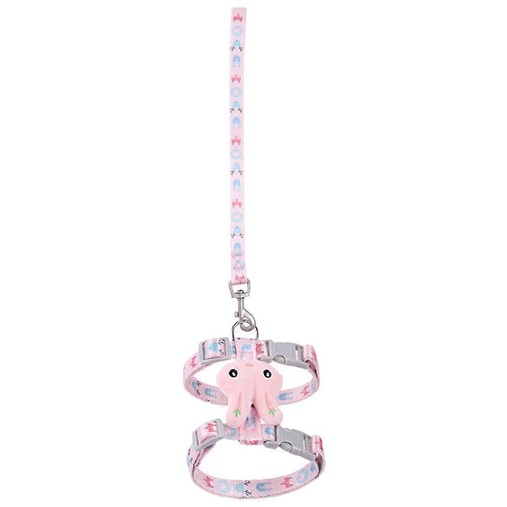 Cat Harness And Leash Set Outdoor Activities Kitten Supplies Pink Color SSize 1Set