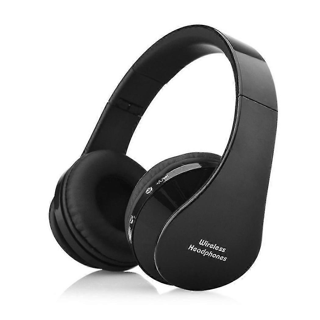 Foldable Wireless Bluetooth Headphone Audio Gaming Headset Wireless Headphone with Mic for Phone Computer(Black)--