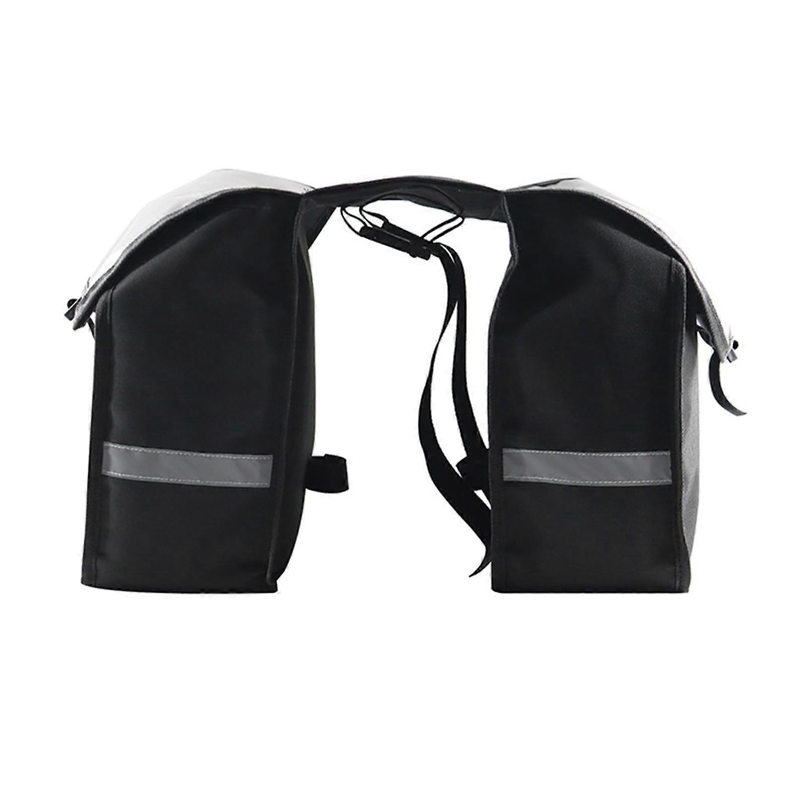 PALEBS 28L Bicycle Rear Rack Pannier Bag With Waterproof Rain Cover For Most Racks