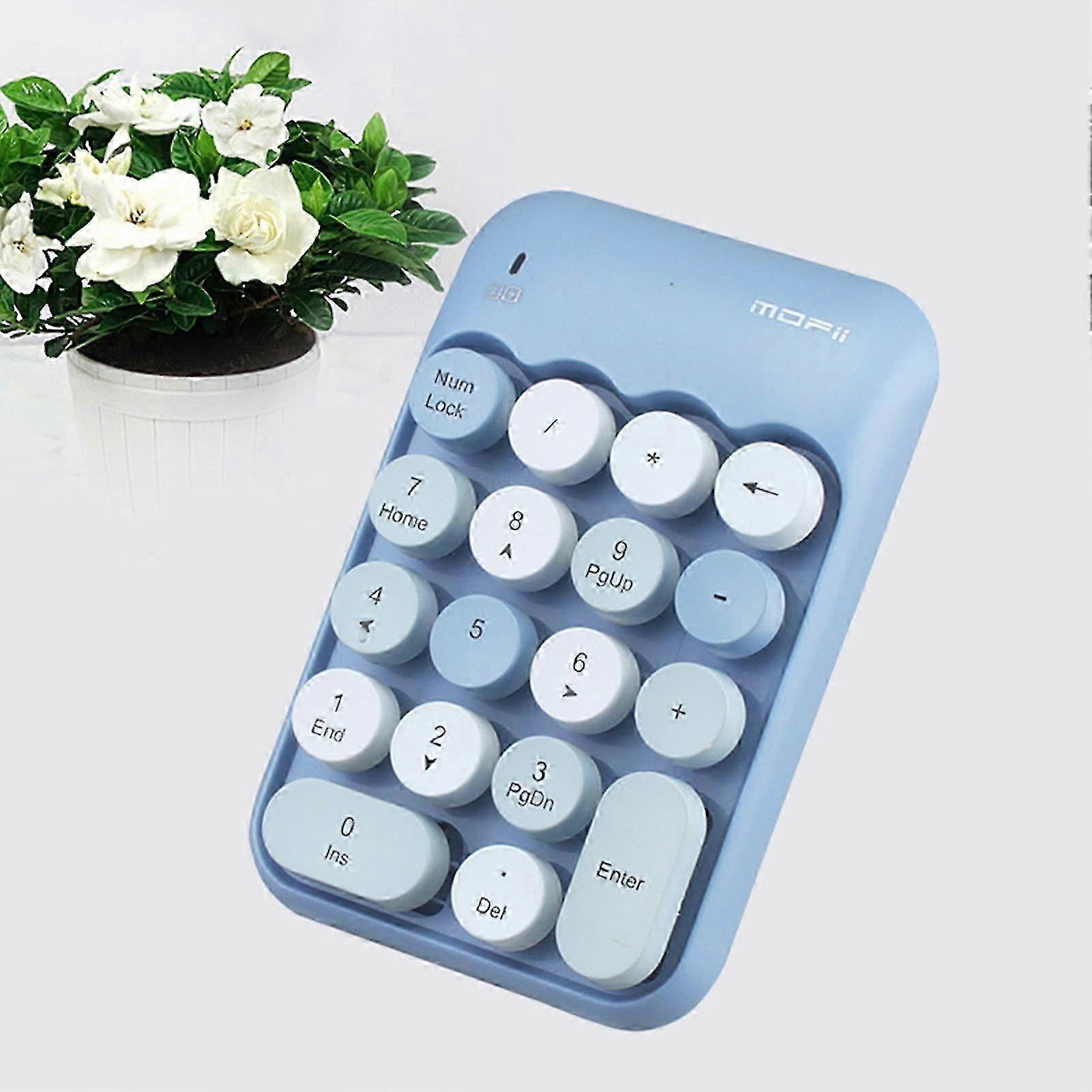 2.4G Wireless 18 Keys Keyboard Space Saving Compact Size Keyboard Suitable for Laptop Desktop
