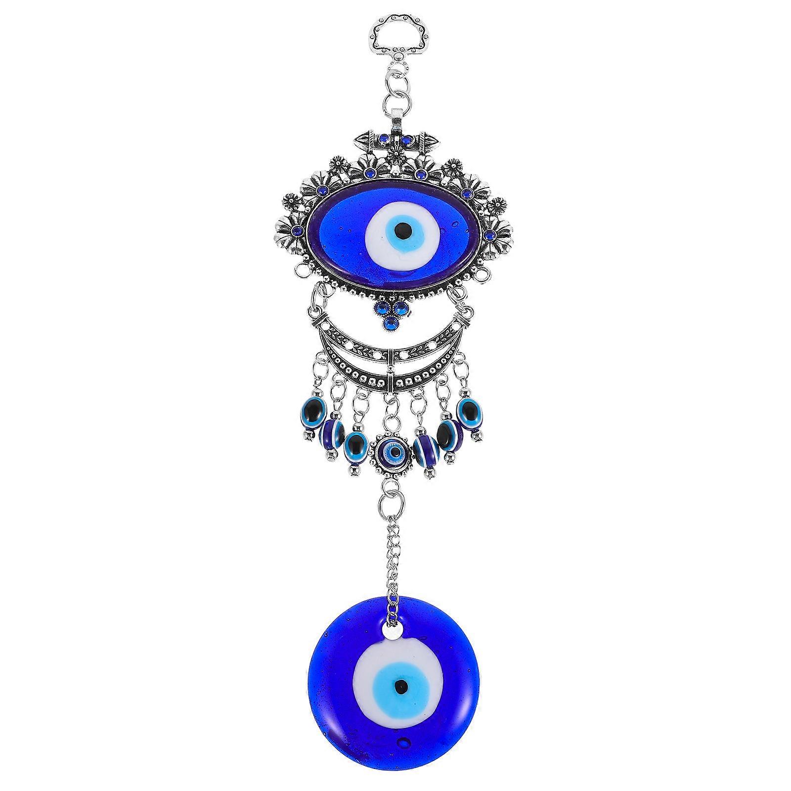 Blue Evil Eye Dreamcatcher Metal Wall Hanging for Protection