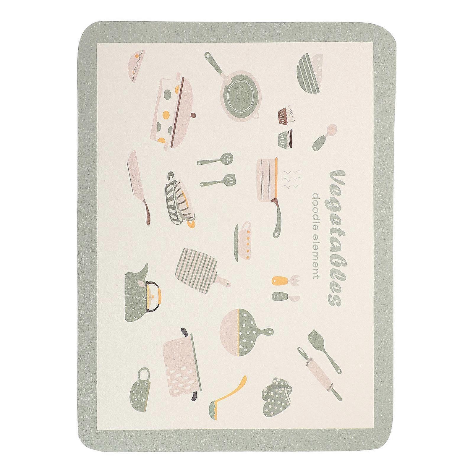 Convenient Drying Mat Kitchen Tableware Mat Draining Function Polyester Material Homeowners Use 1Set