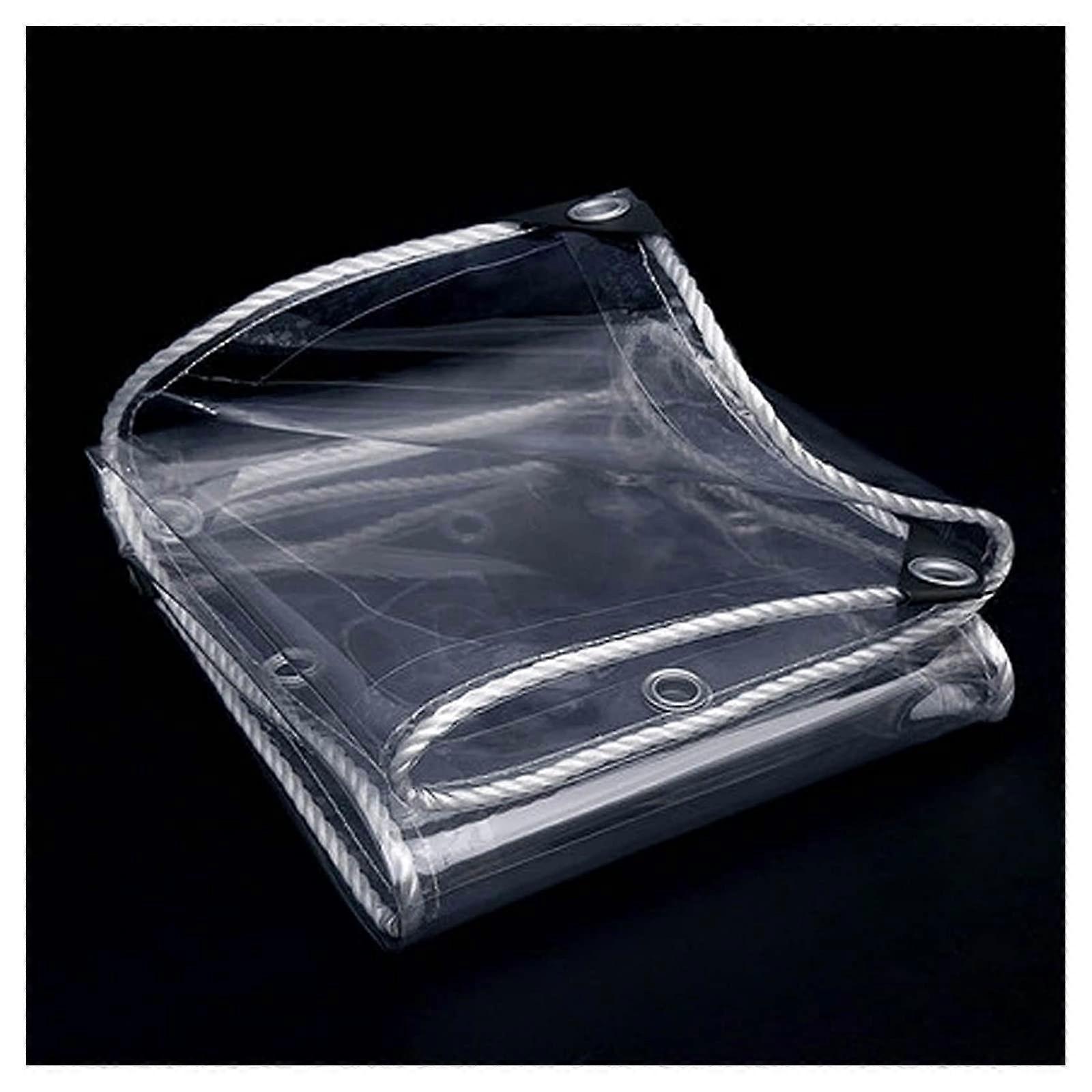 Clear PVC Waterproof Tarpaulin, Tear Resistance, Rainproof, 0.35mm Transparent Awning