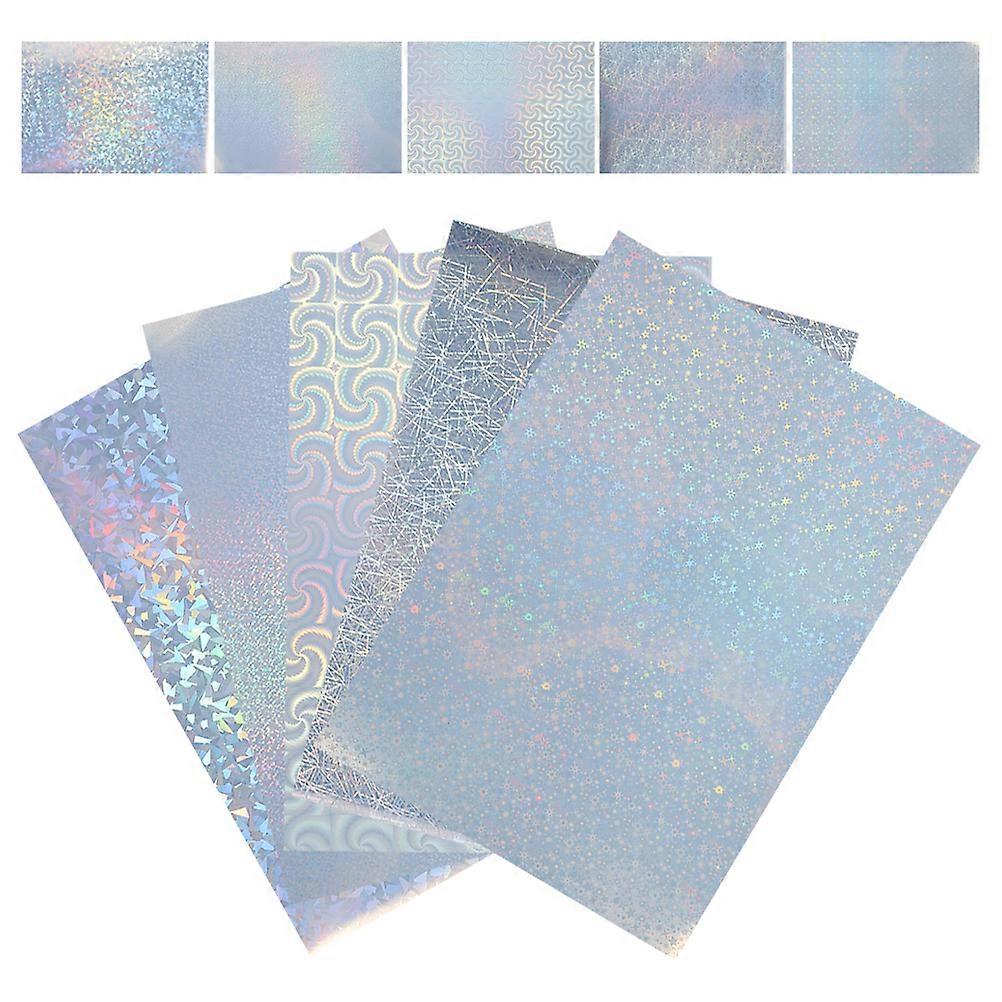 Holographic Sticker Sheets Self Adhesive Holographic Film Photo Frame Film for Home Decor Scrapbooking A4 Size Waterproof 30Sheets