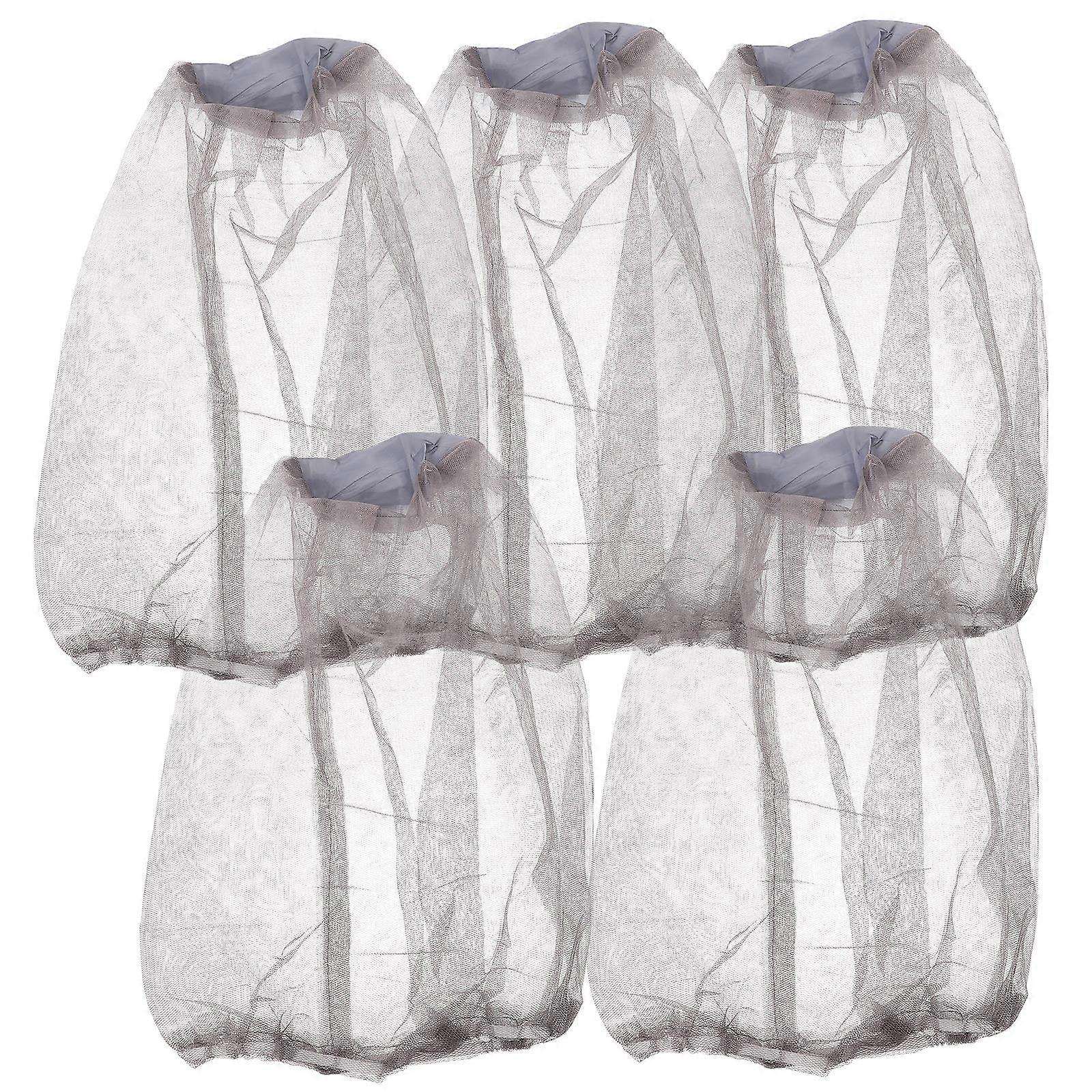 Portable Breathable Netting Mesh Nets For Beekeeping Weeding 5Pcs 48x38cm Grey