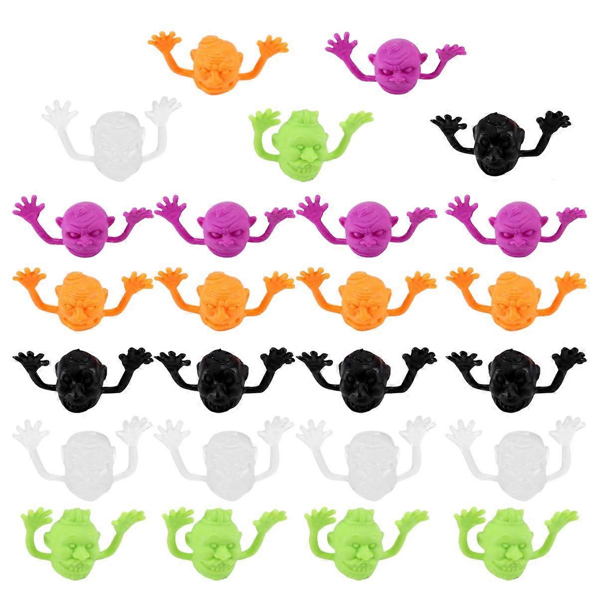 Pack of 20 Halloween Finger Puppets Scary Spooky Ghost Heads, Gel Finger Claws for Costume, Cosplay, Halloween Party Accessory (Random Color)'