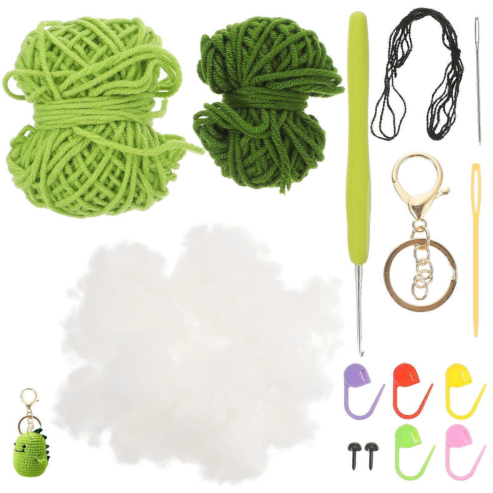 Keychain Making Supplies Dinosaur Shaped Sewing Kit Diy Lover Crafting Polyester 1Set