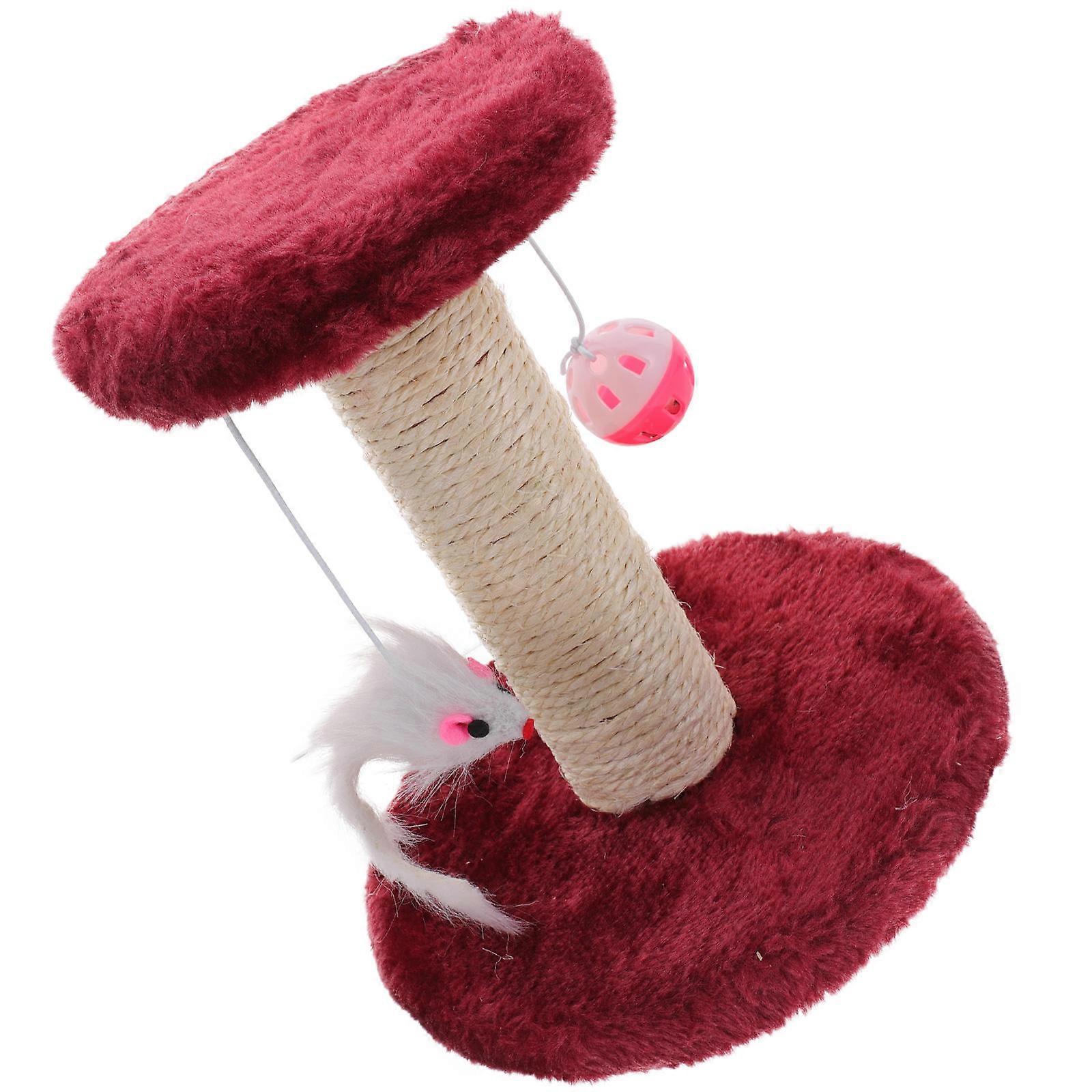 Wear-Resistant Kitten Scratch Post Sisal Cat Claw Interactive Play Plush 1Set