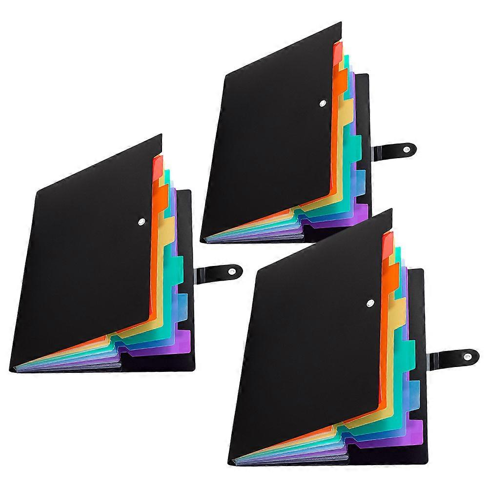 3pcs Accordion File Organizer Expanding Folder for Office, Documents, Receipts, Business Cards Storage