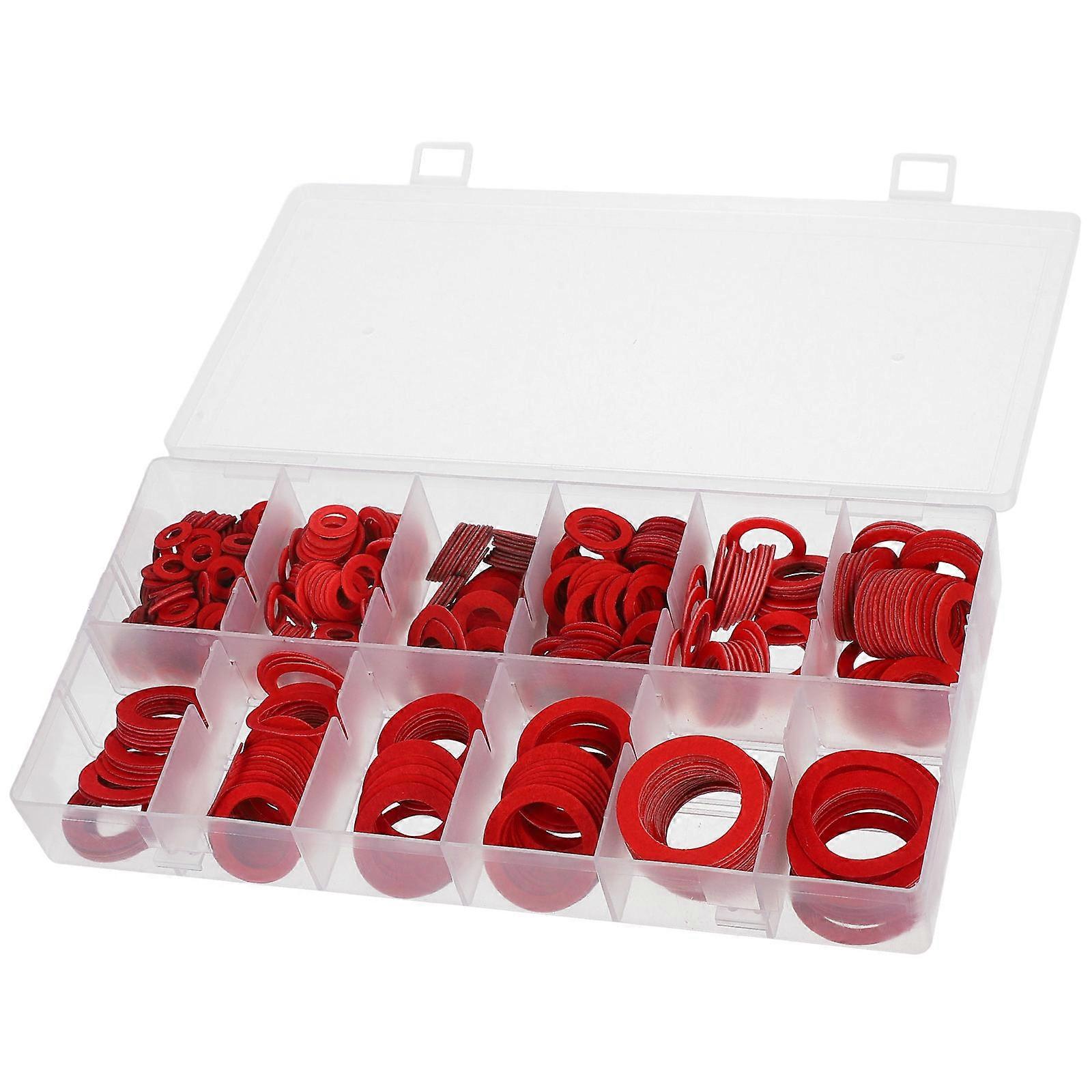 Flat Washers Prevent Leaks Household Items Steel Paper Fiber Small Washers In Multiple Sizes For Electrical Projects 600Pcs