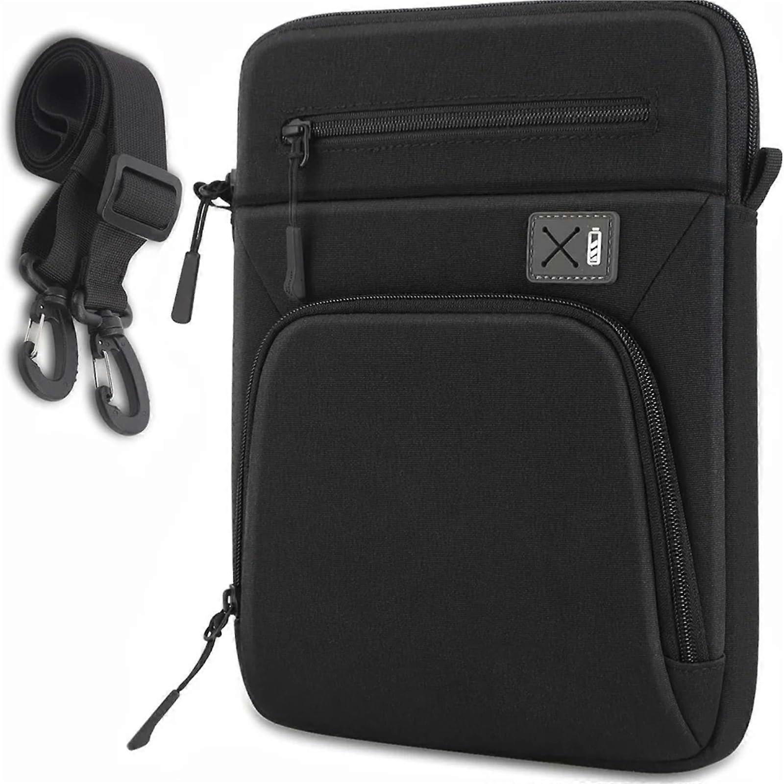 Tablet Case With 12.9-Inch Grip Handle, Shoulder Strap Carrying Bag For Tablet, Black