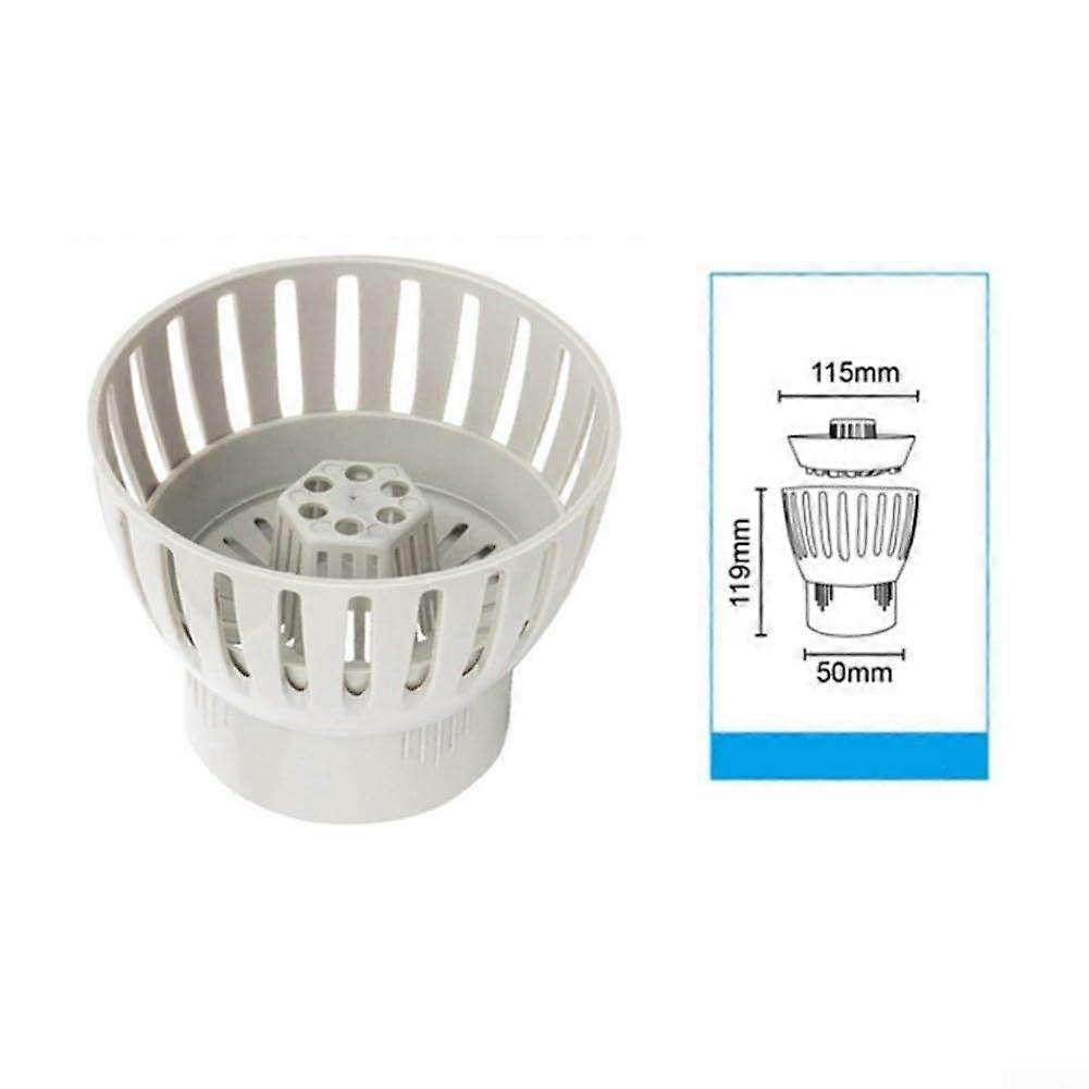 Pond Drain Skimmer With Height-Adjustable Collection Cup, 50 Mm, Easy Maintenance And Efficient Water Control