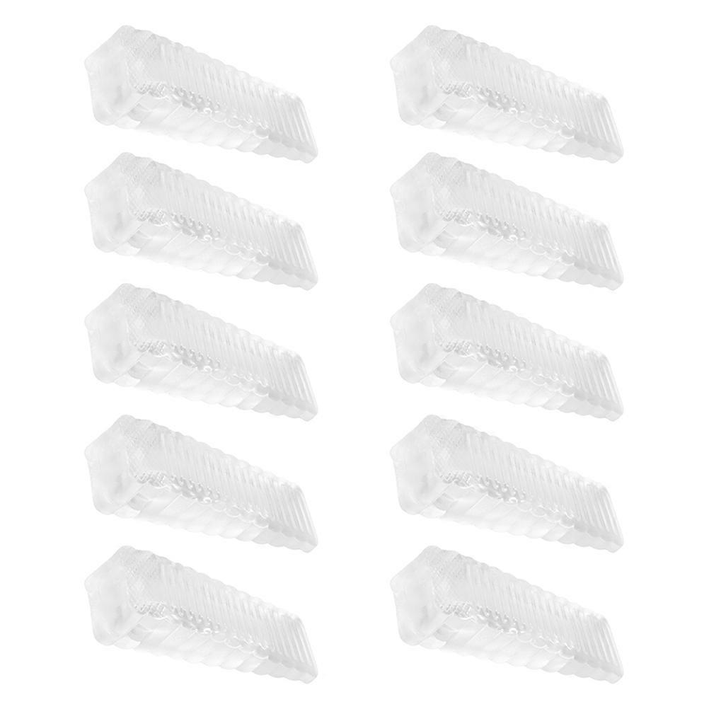 10pcs Adjustable Door Stopper Plastic Wedge Door Accessory