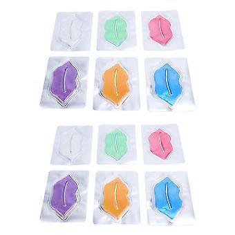 12pcs Collagene Lip Mask Lip Exfoliating Patch Idratante Lip Mask Sheet Lip Pads per idratare le labbra rimpolpanti