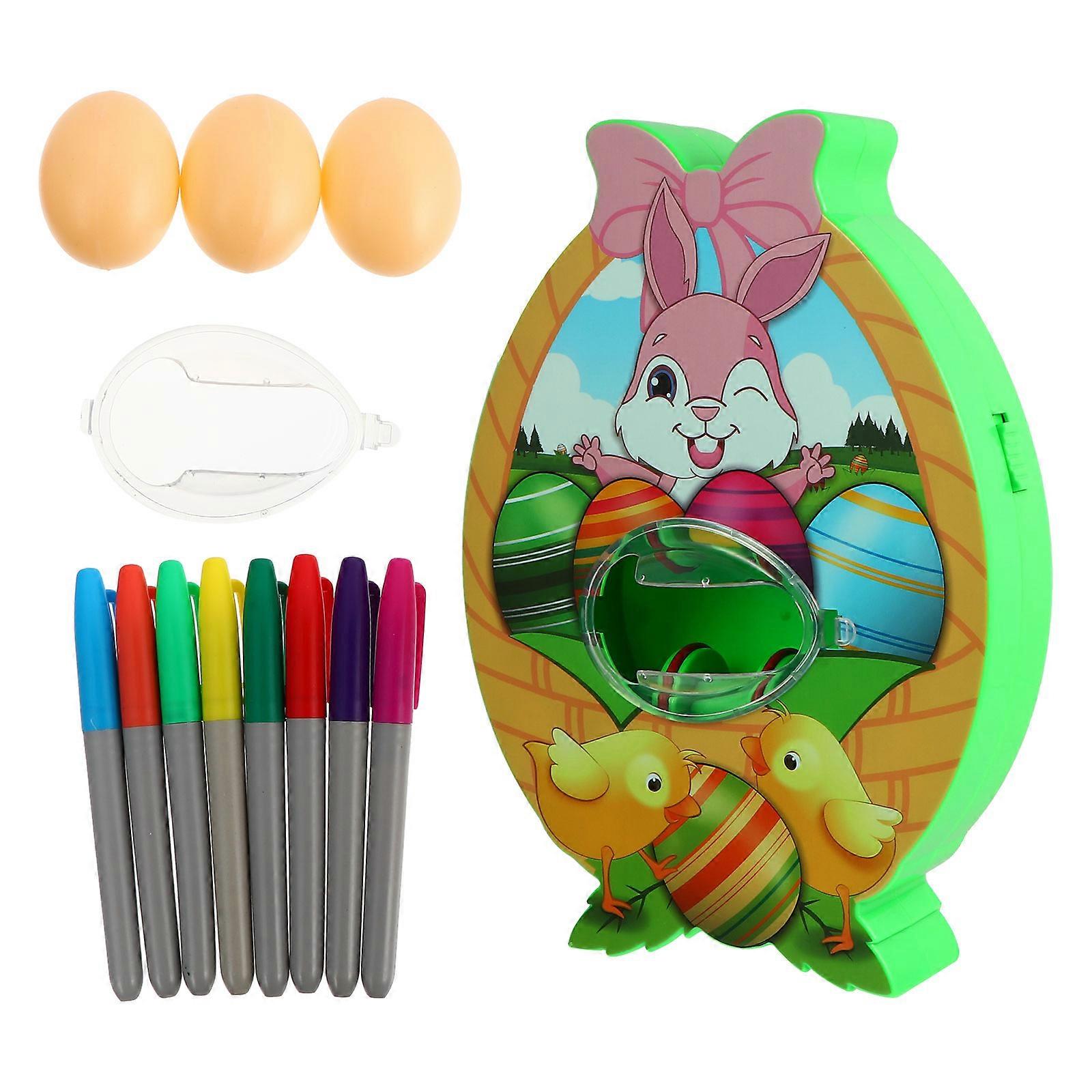 Easter Celebration Egg Decorating Kits Home Decorating Families Abs Plastic Material Rectangular Shape 25 5x18x5cm 1 Set