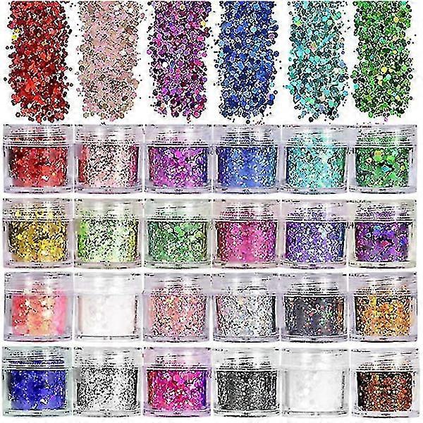 Paillettes pour le visage Chunky 24 Ask Sequiner Rainbow Flakes DIY