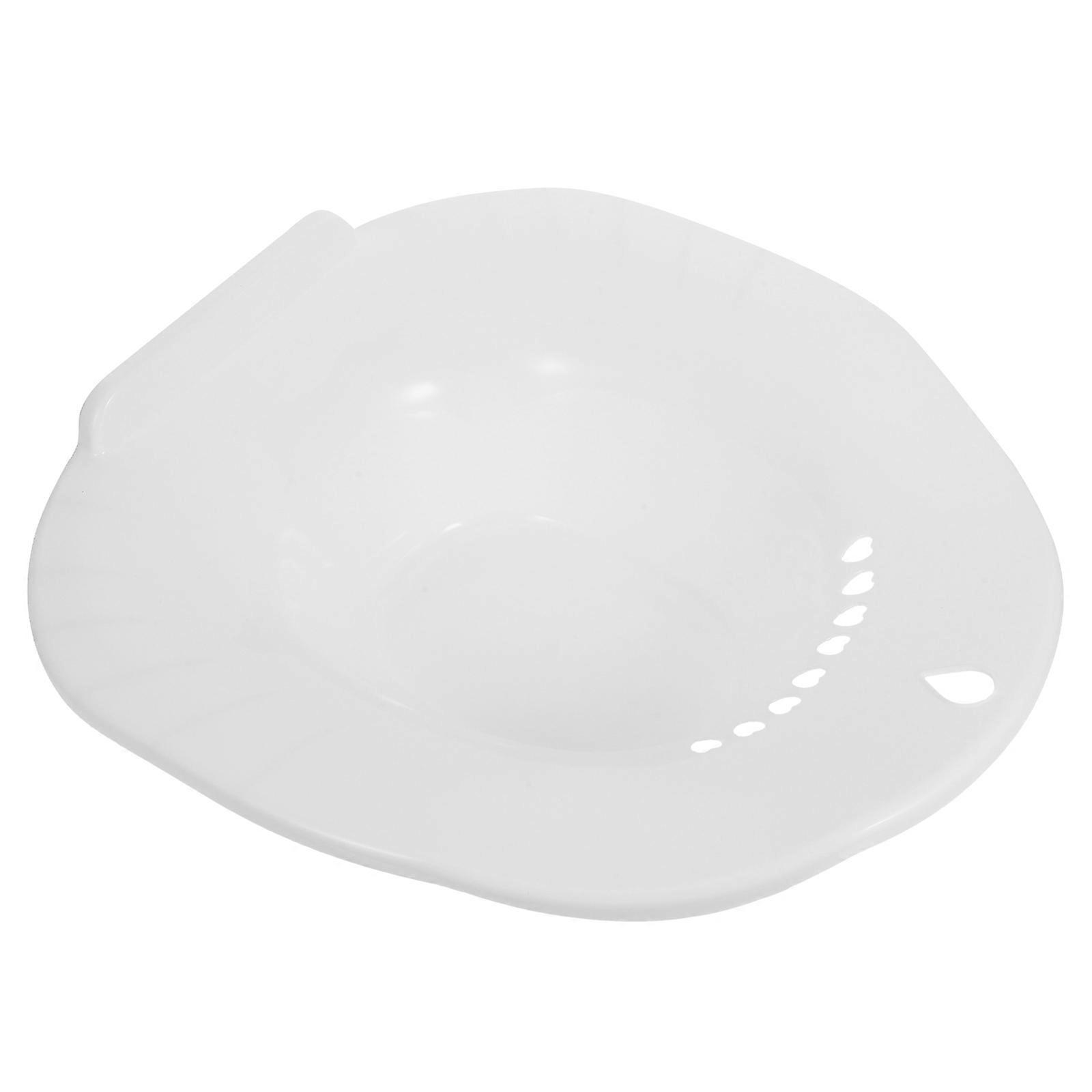 Toilet Seat Sitz Bath Round Shape PP Silver Ion Easy Storage Elderly 1Set