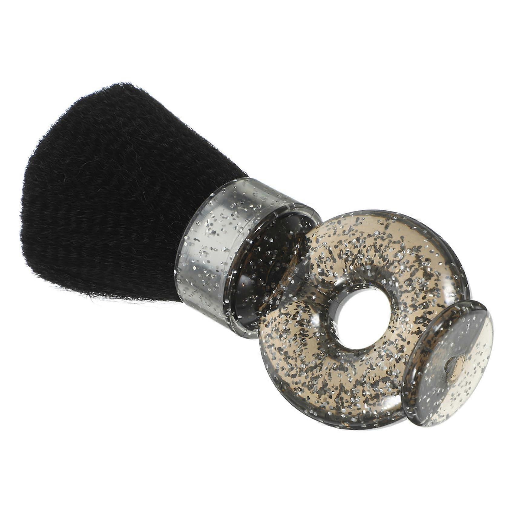 Hair Cleaning Brush for Hairdressers with Compact Size Black Neck Dust Cloth Material for Salon Use