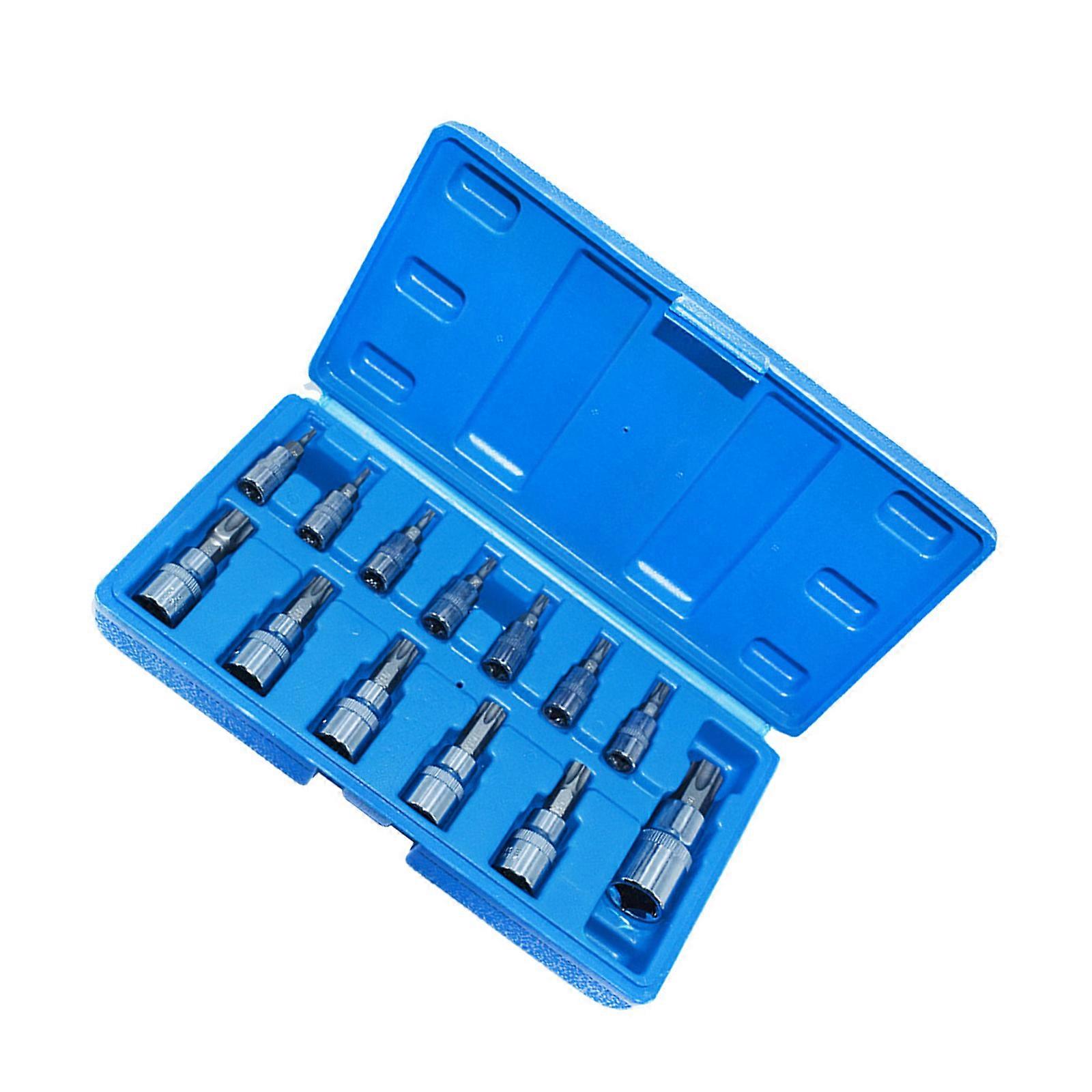 13Piece Universal Socket Wrench Bit Efficient Repairs Tool Corrosions Resistant Ergonomic Design For Professional Multicolor