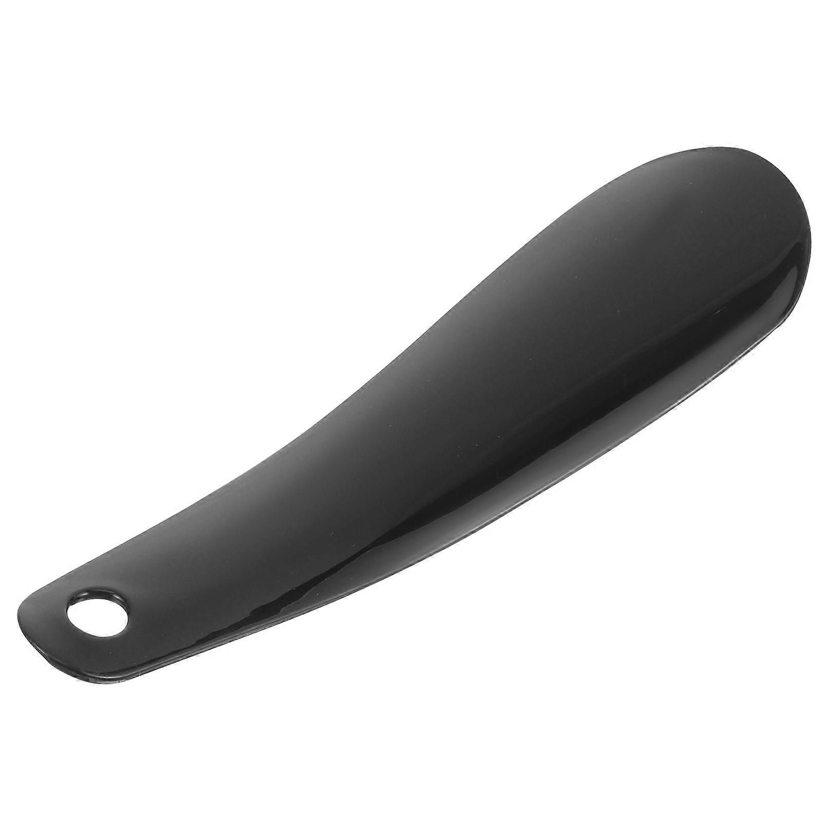 Portable Shoe Helper with Comfort Grip Handle for Easy Shoe Wearing Black Plastic