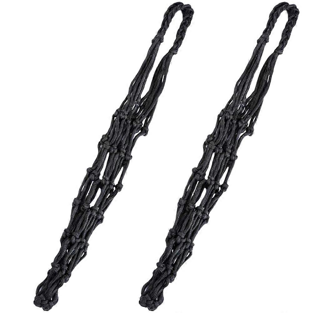 Black Nylon Hanging Feeder Net for Chickens and Parrots with Durable Mesh Bag 2pcs