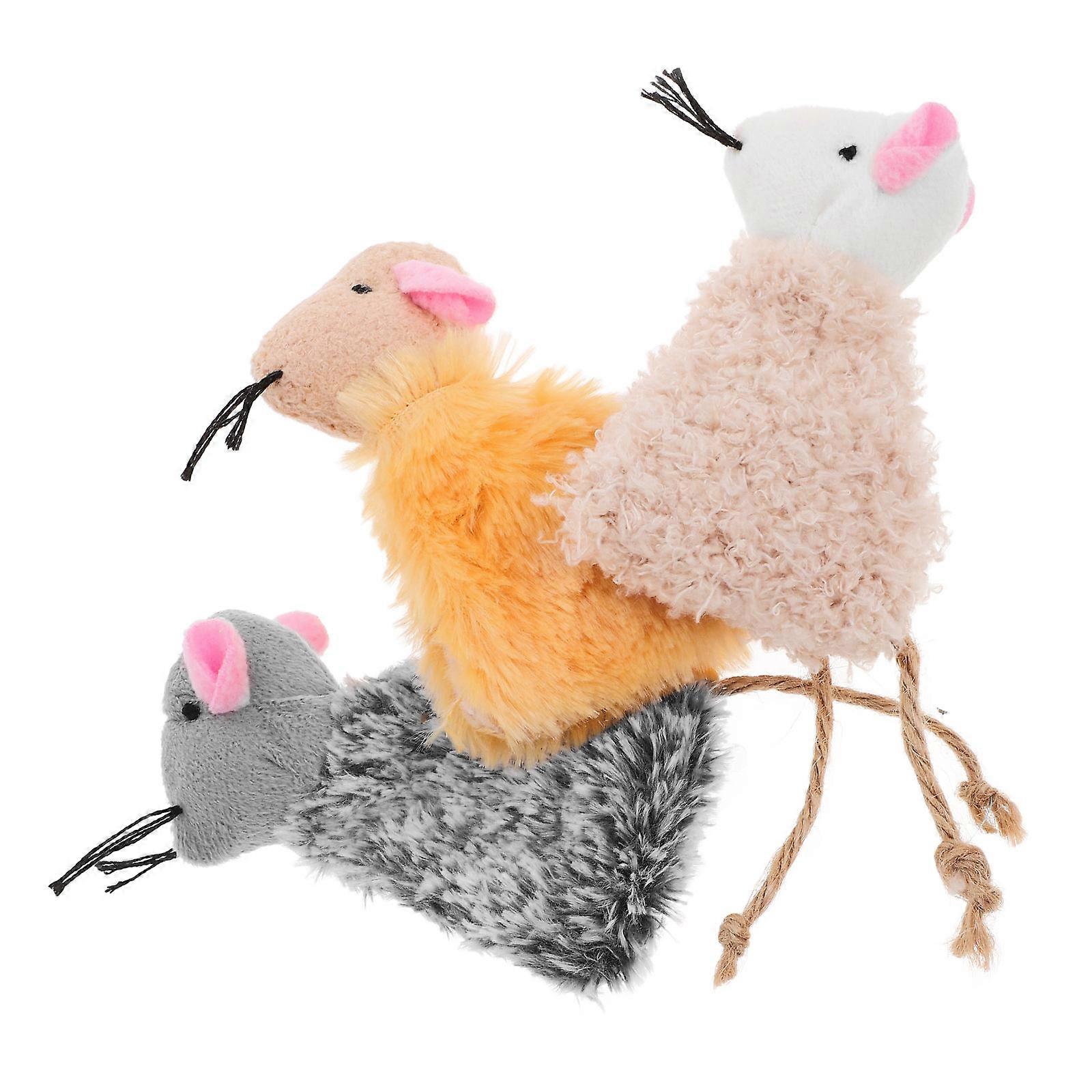 3pcs Interactive Plush Cat Chew Toys for Molar Play, for Engaging Play, Reducing Loneliness & Bonding