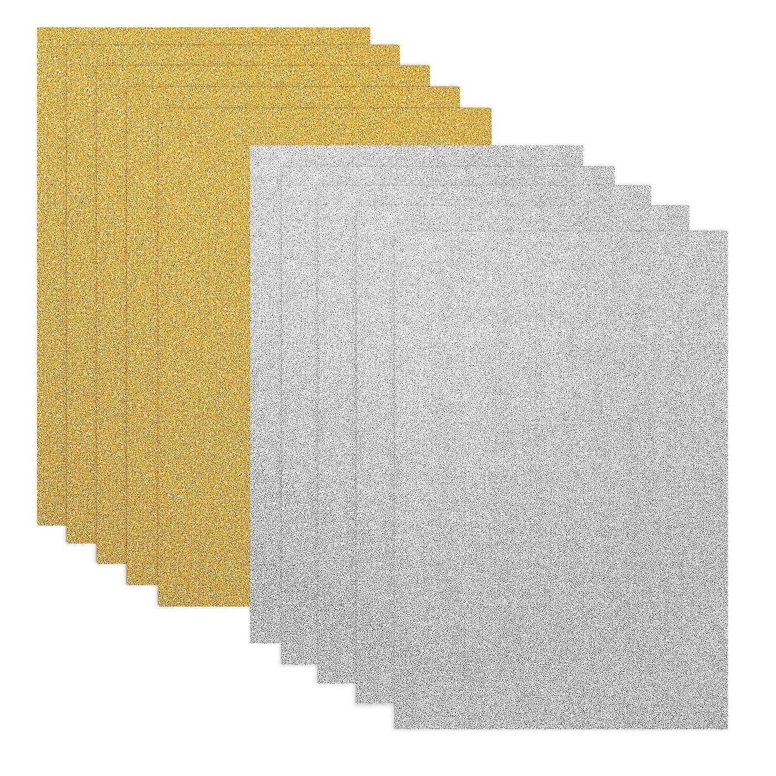ULTNICE 10pcs Glitter Cardstock Paper for DIY Crafts Projects Gift Box Wrapping Assorted Color