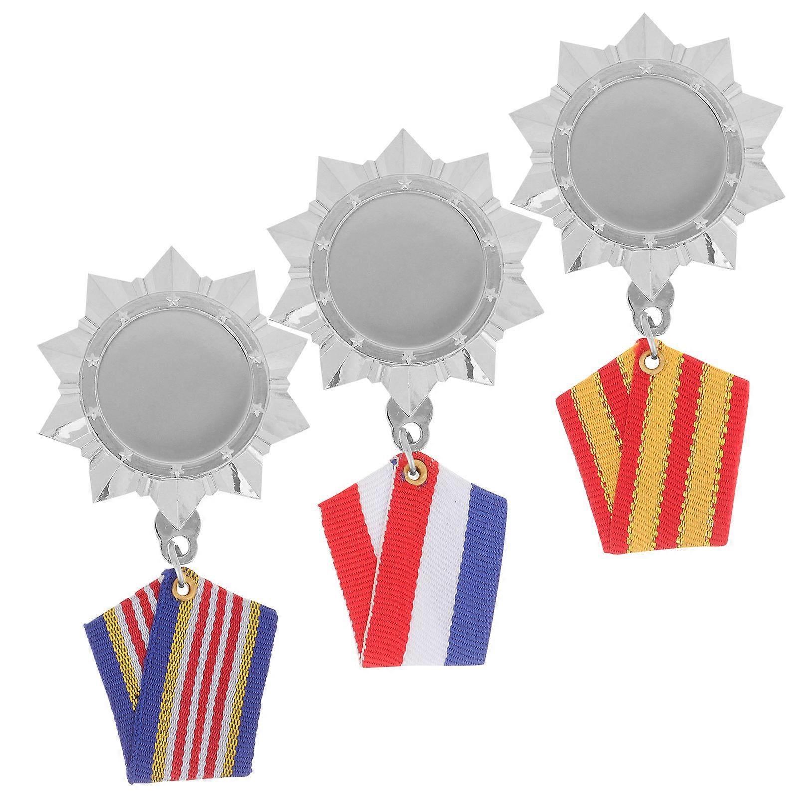 3pcs Alloy Brooches for Lapel Pins, Party Favors, Souvenirs, Memorials, School Competitions, and Events Random Styles