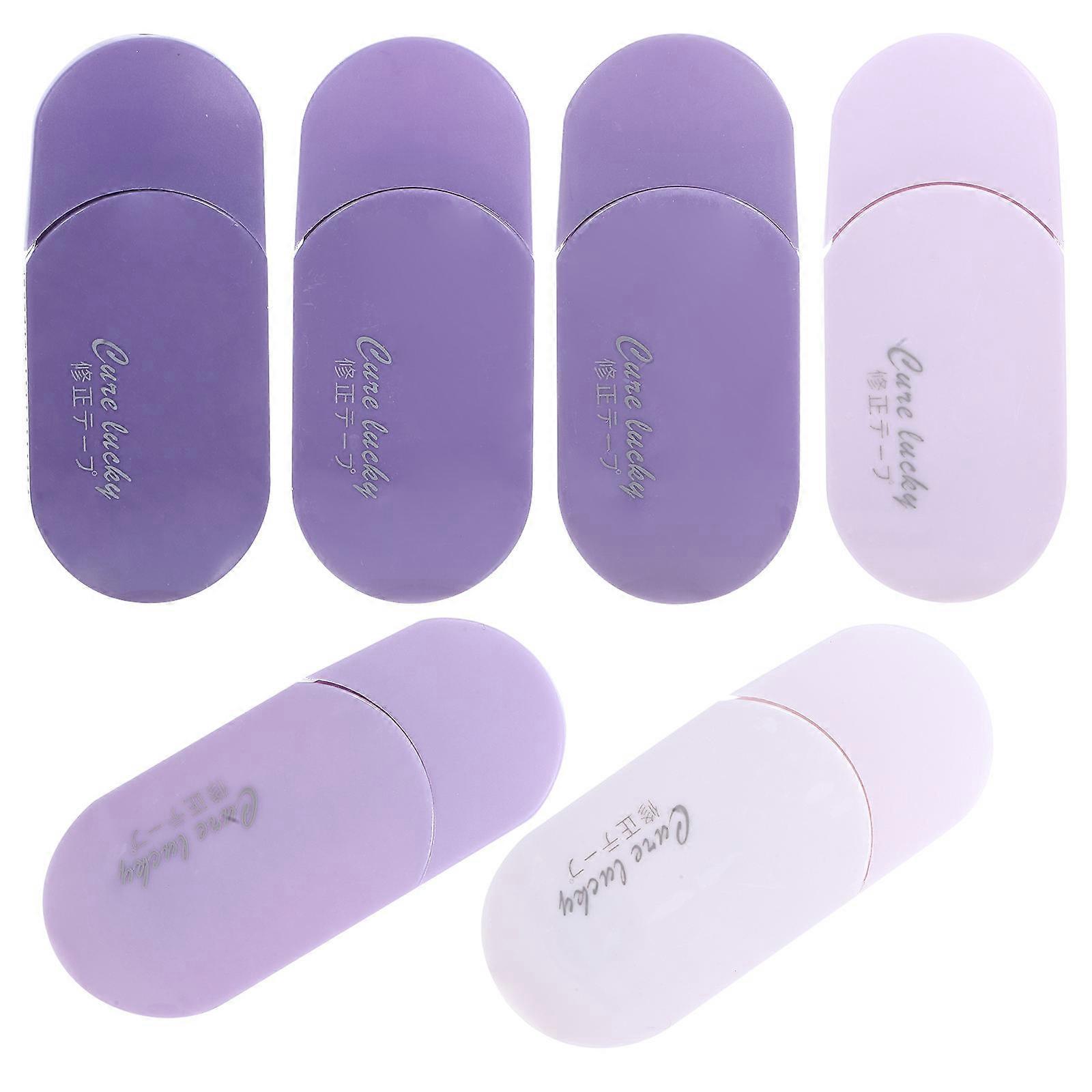 Office And School Supplies Tape Pen Versatile Application 6Pcs Purple