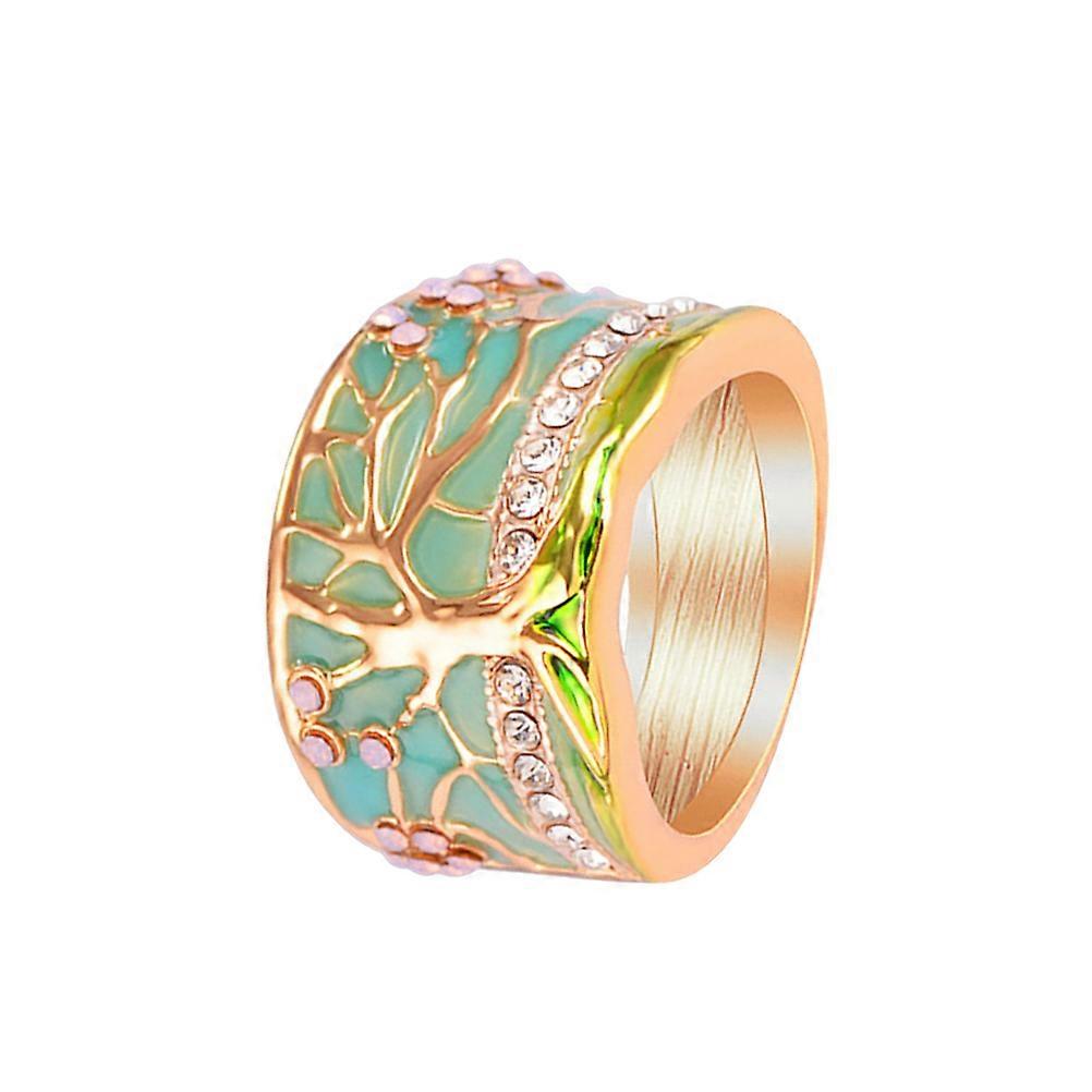 Life Tree Finger Ring Retro Finger Ring Tree Ring Metal Finger Ring (Number 9)