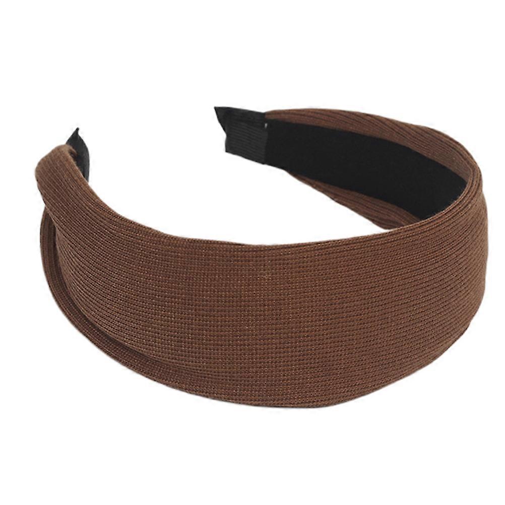 Headbands for Women Knitting Design Wide Brim Caramel Color Suitable for Office 1Set