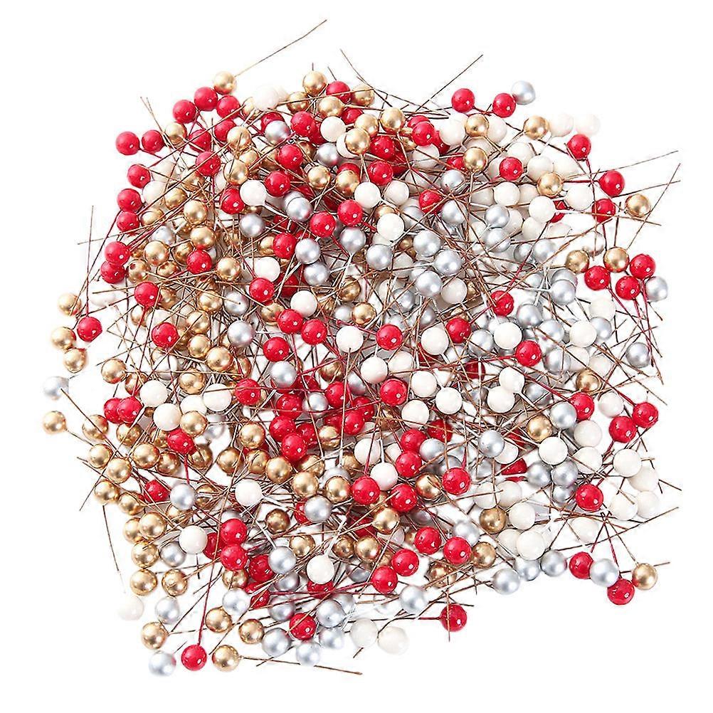 200 Pcs Artificial Berry Branches for Decor with Red Berries Crafted from Plastic