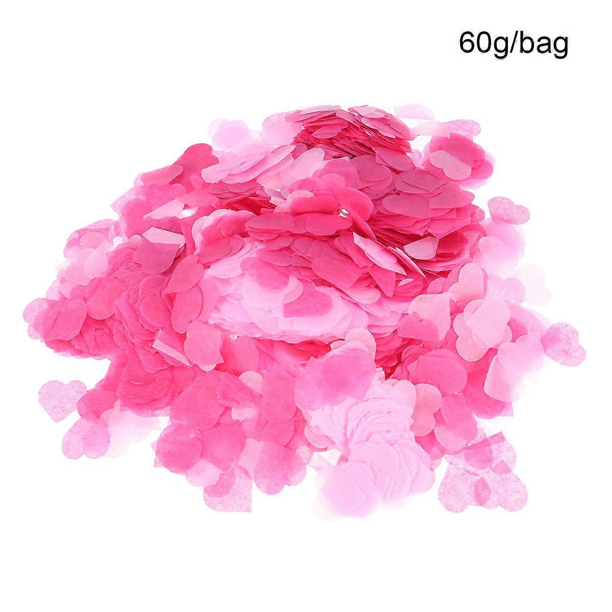 生日派对装饰心形纸五彩纸屑粉色 2.5cm 6000Pcs