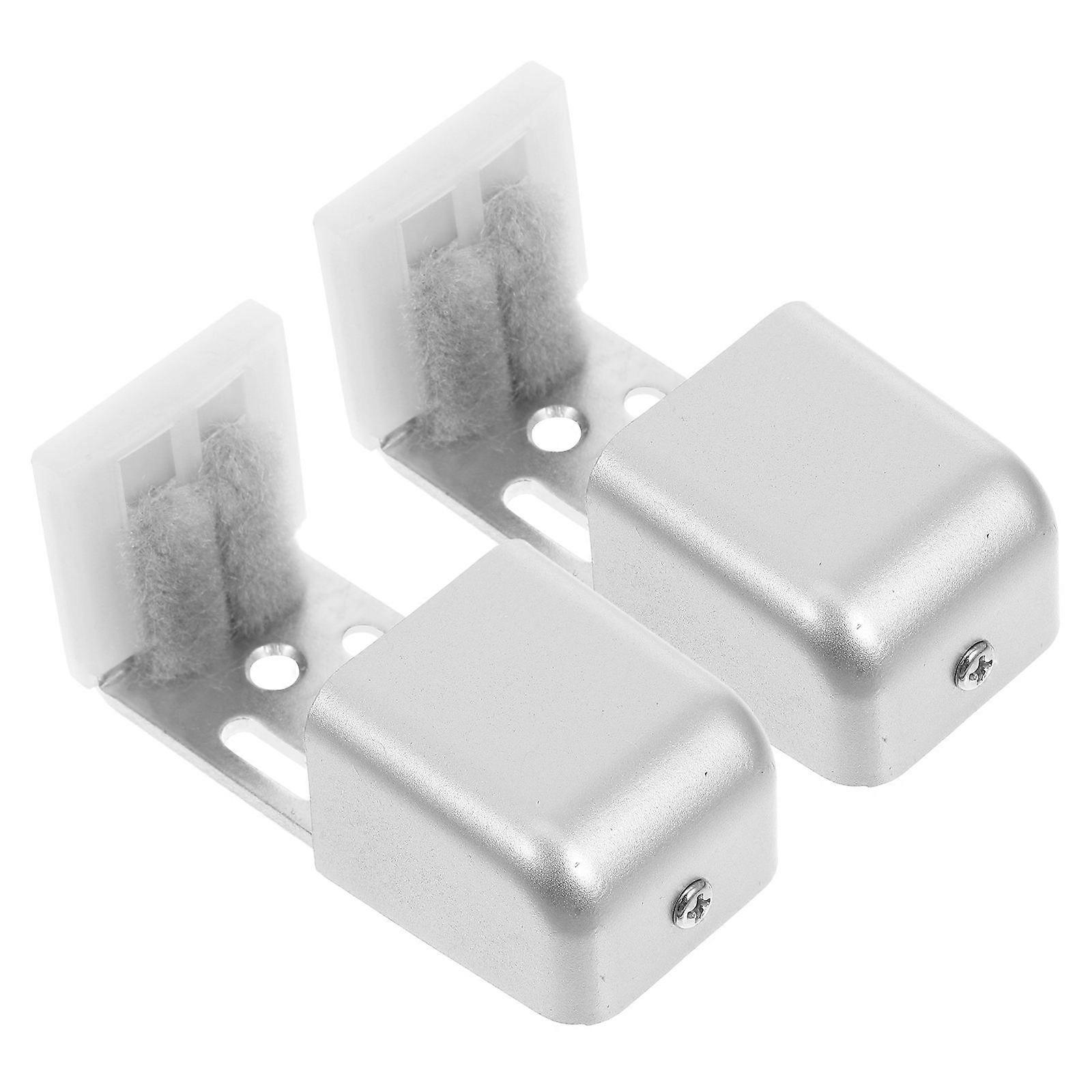 2pcs Automatic Sliding Glass Door Guide Bottom Mount Accessory