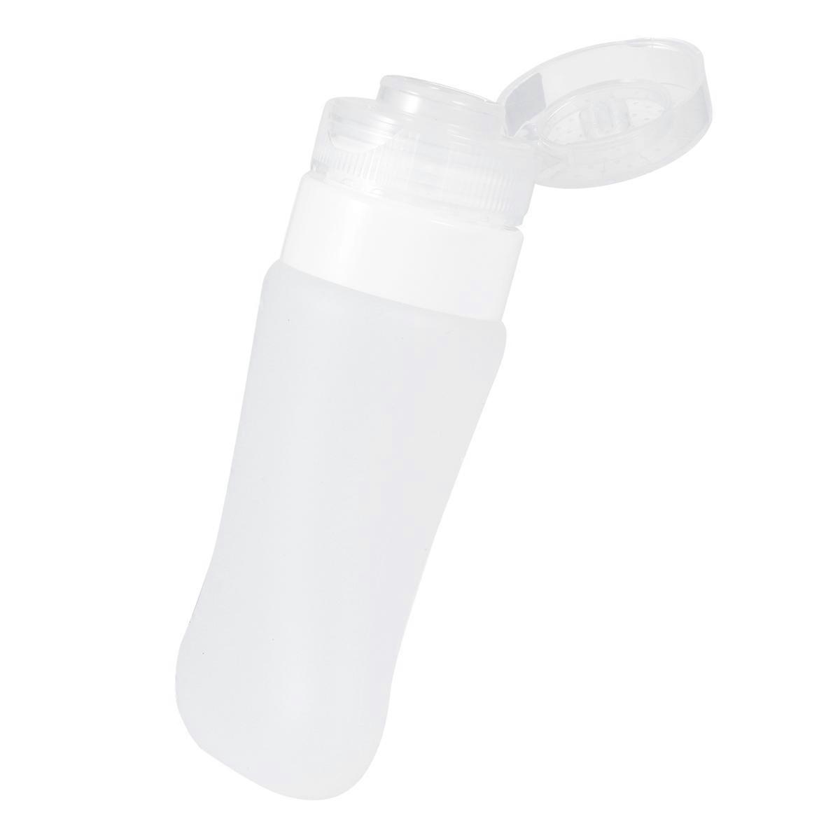 White Cosmetic Dispenser Bottles with Sucker Design 4pcs Safe Silicone and PP Material for Storage