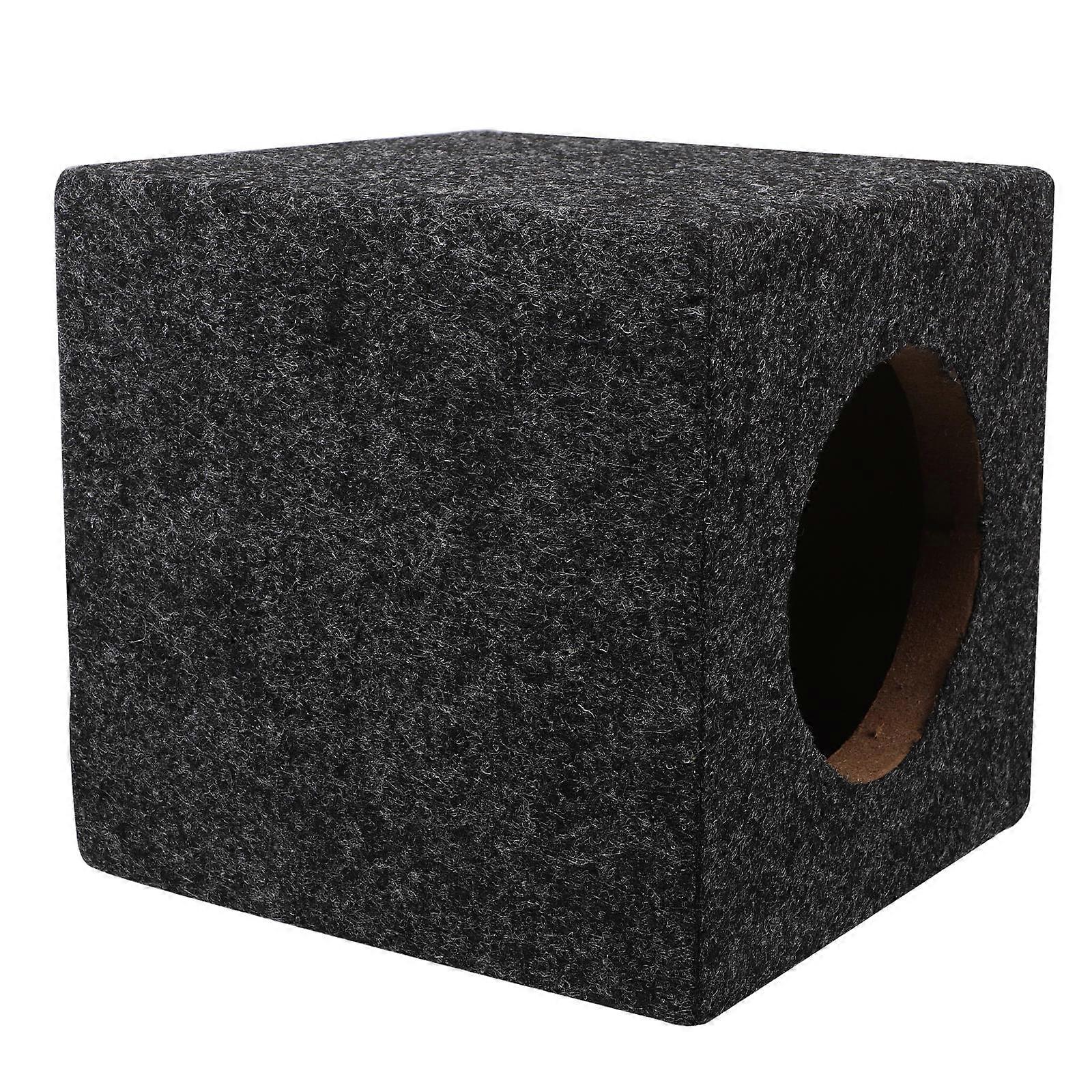 Wooden Square Subwoofer Box Speaker Cabinet for Car, Truck, or Home Use – , Neutral Design, Vehicle Interior Compatible Audio Enclosure