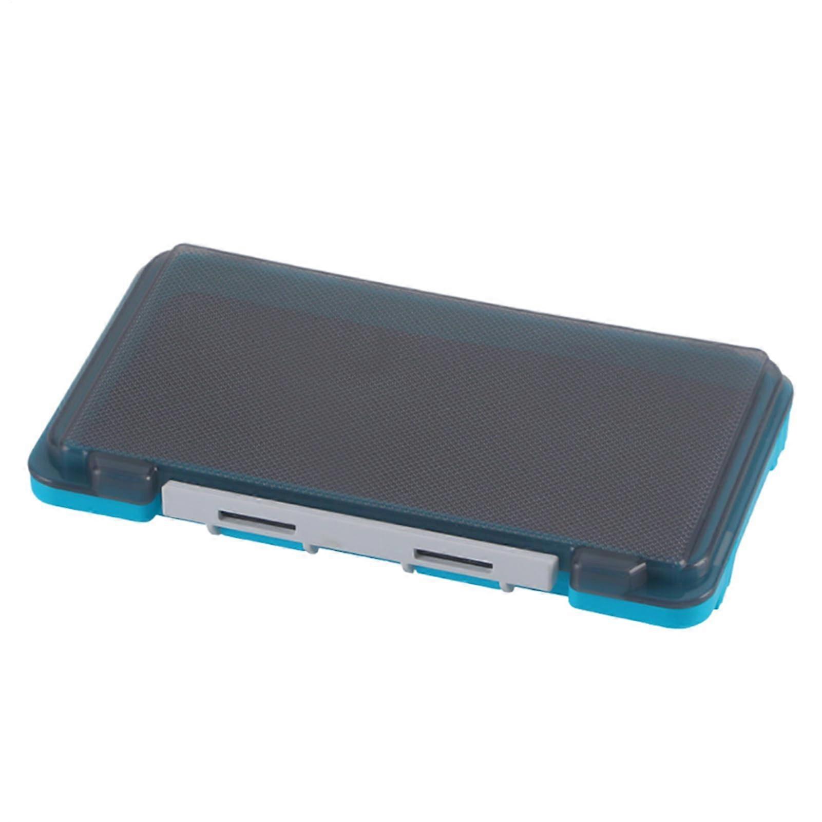 Fishing Tackle Box 17.2x9.8x2cm Portable Clear Mesh Lid Organizer Suitable for Fishing Lures Tools Accessories Blue