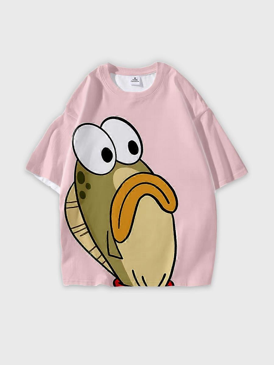 T-shirt round neck Anime Pattern loose short sleeve D1403