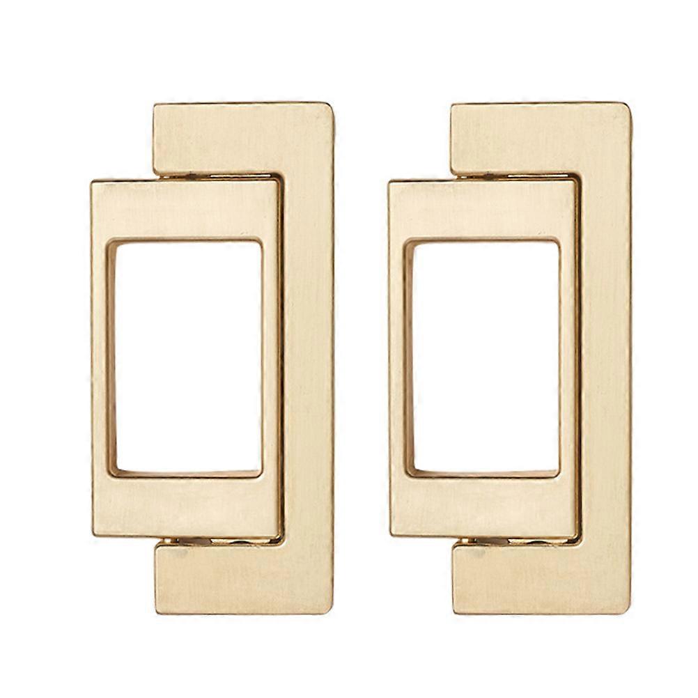 Minimalist Invisible Furniture Pull Handle Golden Color For Drawers 8x3.9cm Easy To Install 2Pcs