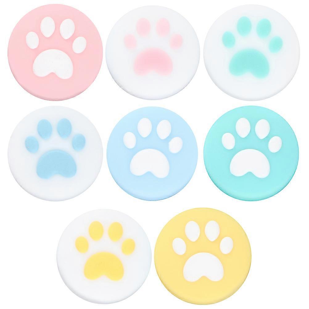 Analog Stick Cover Protector With Joystick Caps Pink For Gaming Wear Protection Round Style 8Pcs