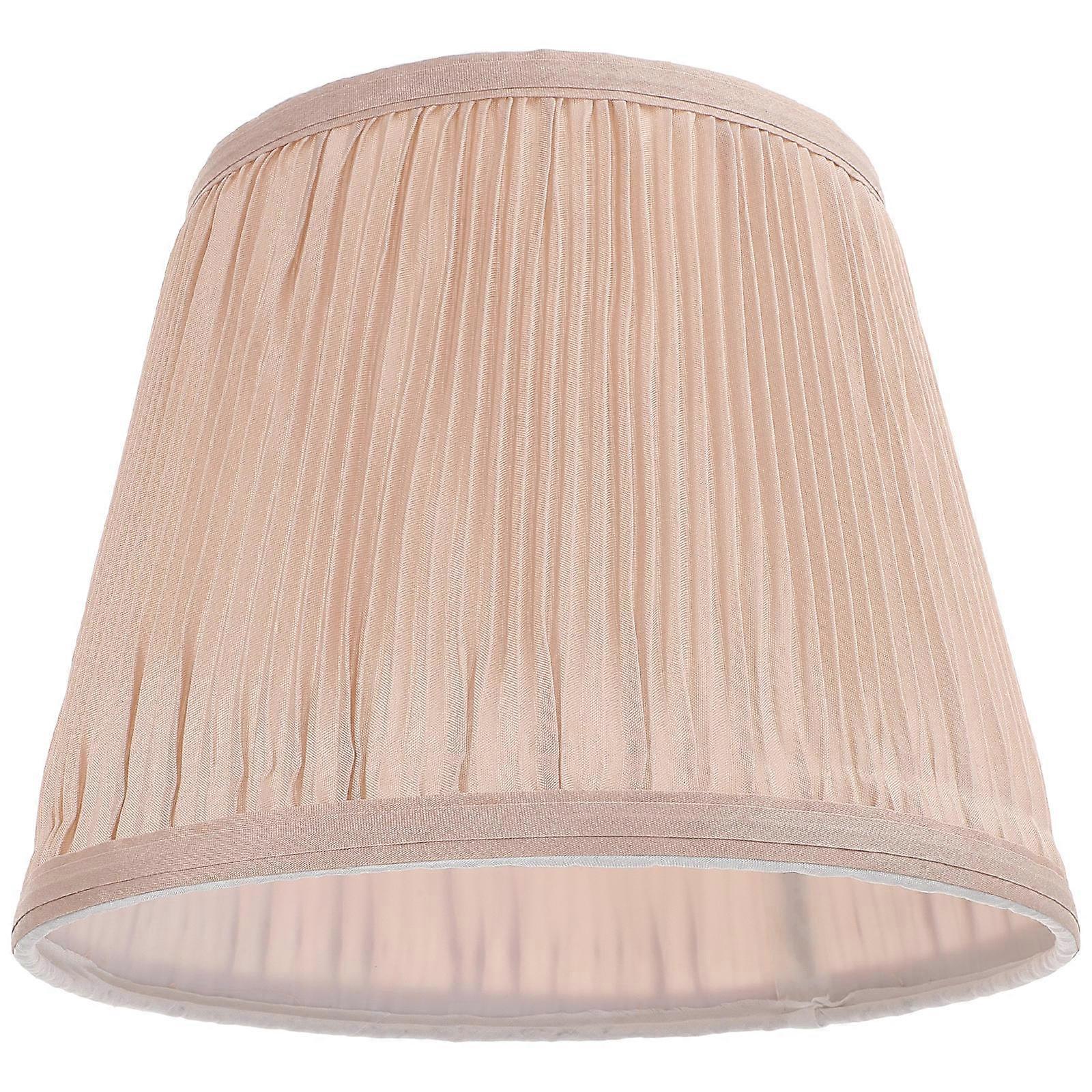 1 Set Pantalla de lámpara de escritorio Cubierta de luz de tela Lámpara de noche de mesa E27