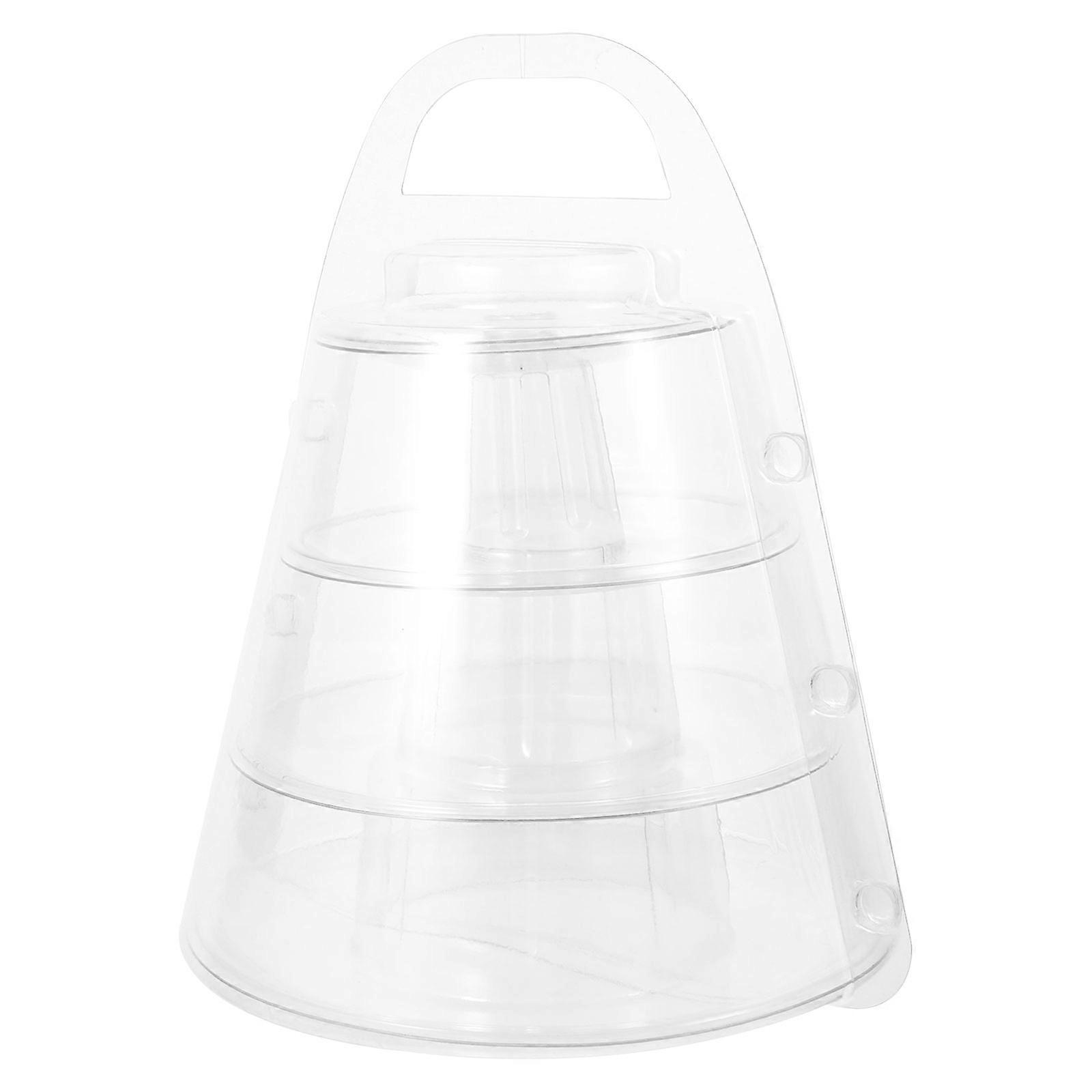 Cupcake Stand Set Macaron Tower Display Storage For Wedding Party Transparent Multi-Tier 1Set