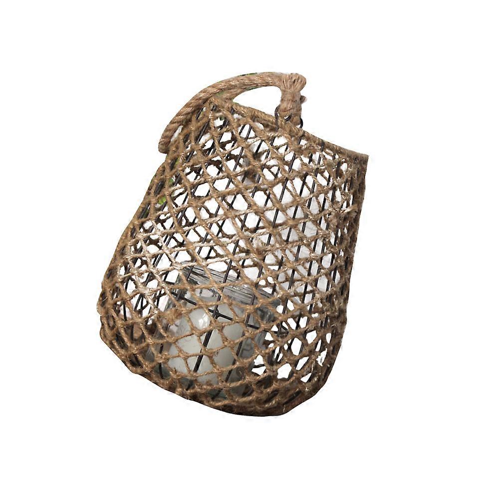 Woven Lamp Shade Retro Decor Lanterns Decorative Lampshade Office Decor Rounded Square Lighting 1Pcs