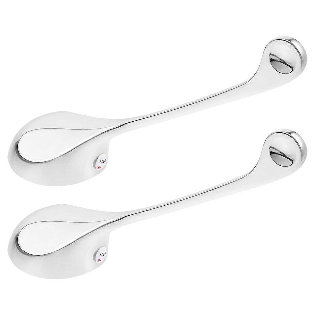 Universal Copper Faucet Handles for Kitchen and Bathroom Sinks with Durable Construction and Elegant Silver Finish Easy Installation