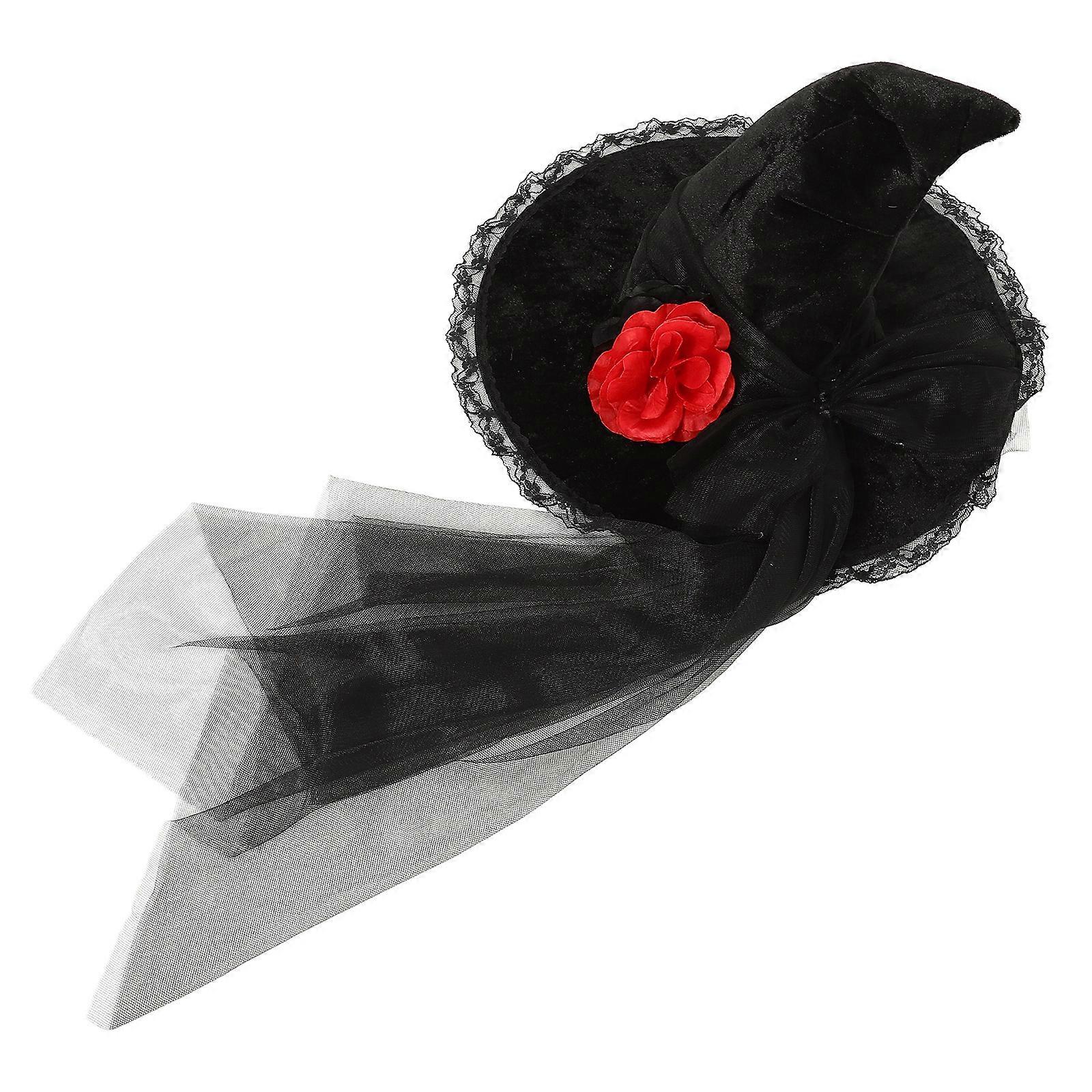 Halloween Witch Hat Cosplay Costume Accessory For Featuring Conical Shape 1Pcs