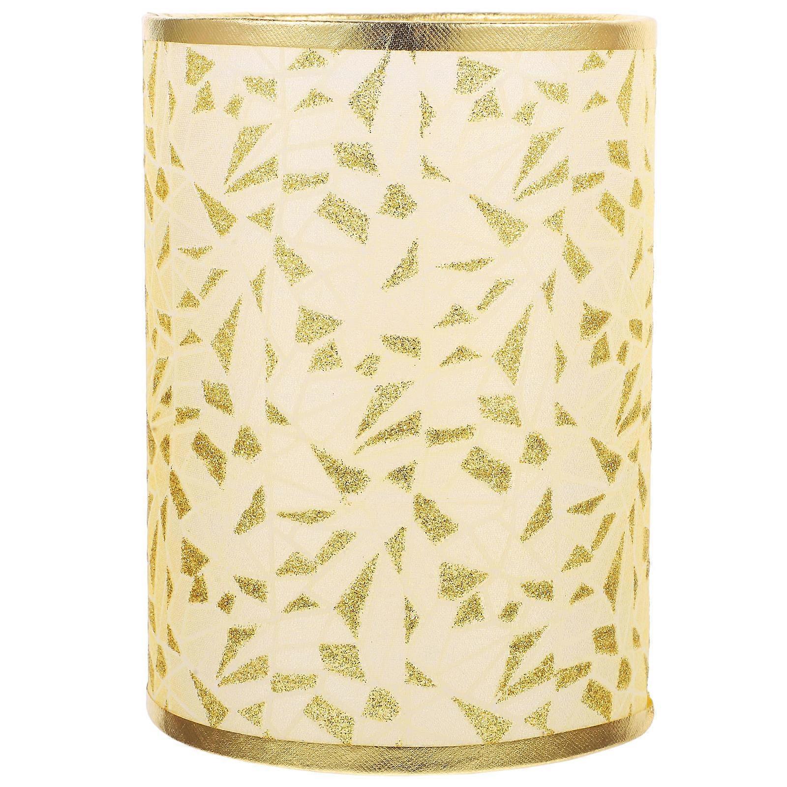 Linen Metal PVC Material Lampshade Round Shape Vintage Style Decorative Lampshade for Lamp 1Pack