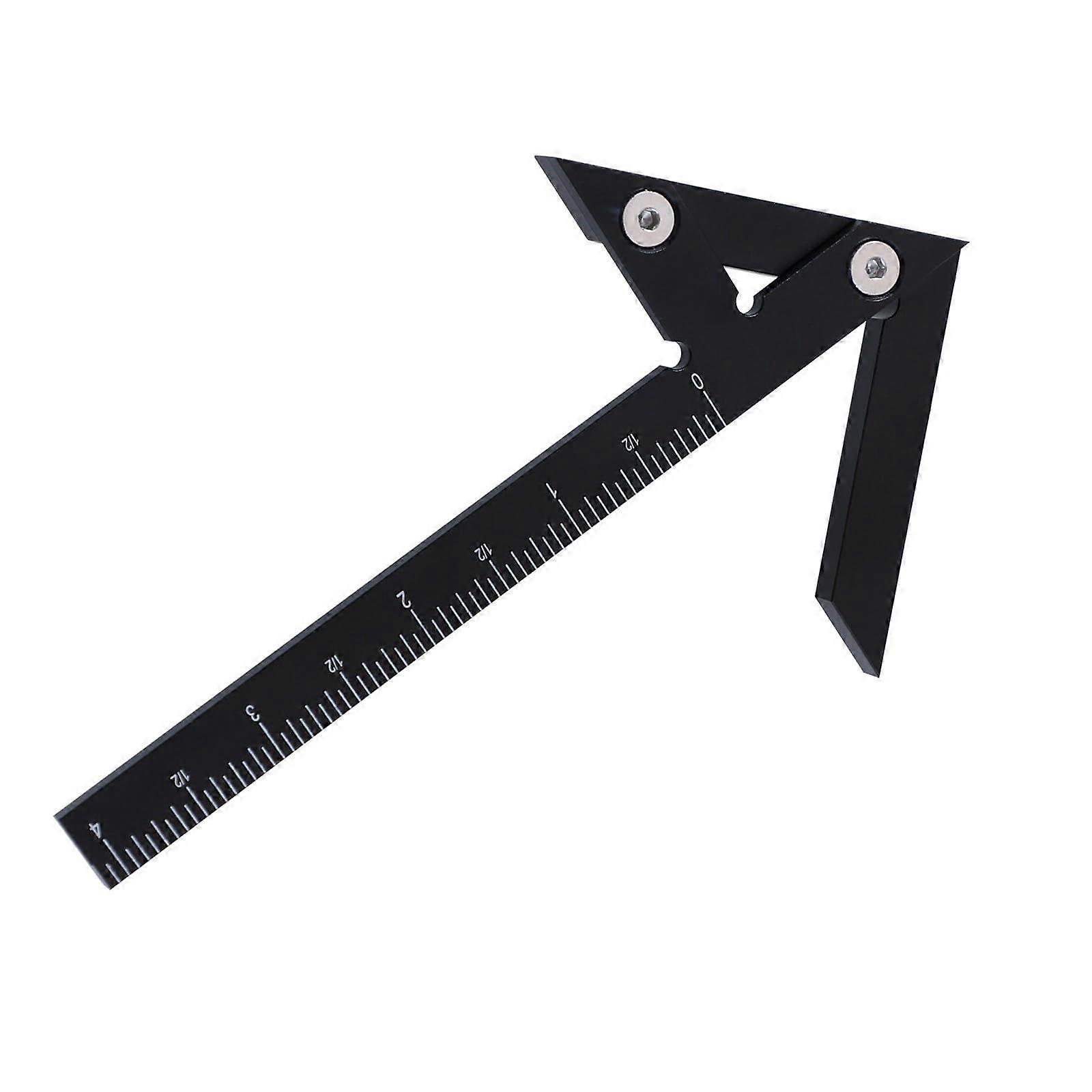 Aluminum Center Finder 90-Degree Angle Tool, Precision Square Ruler for Woodworking Projects and Measurements