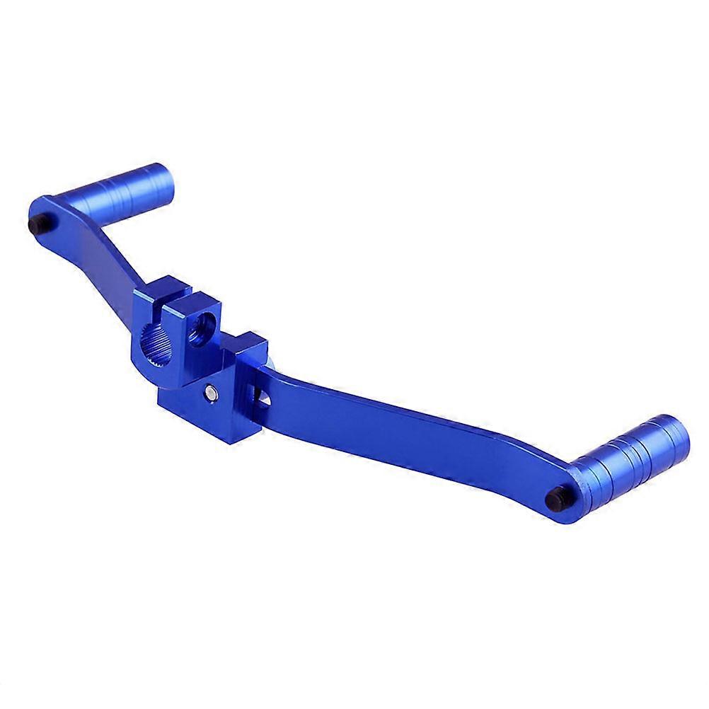 Universal Motorcycle Dual Head Gear Lever in Blue for Daily Use with Aluminum Alloy and