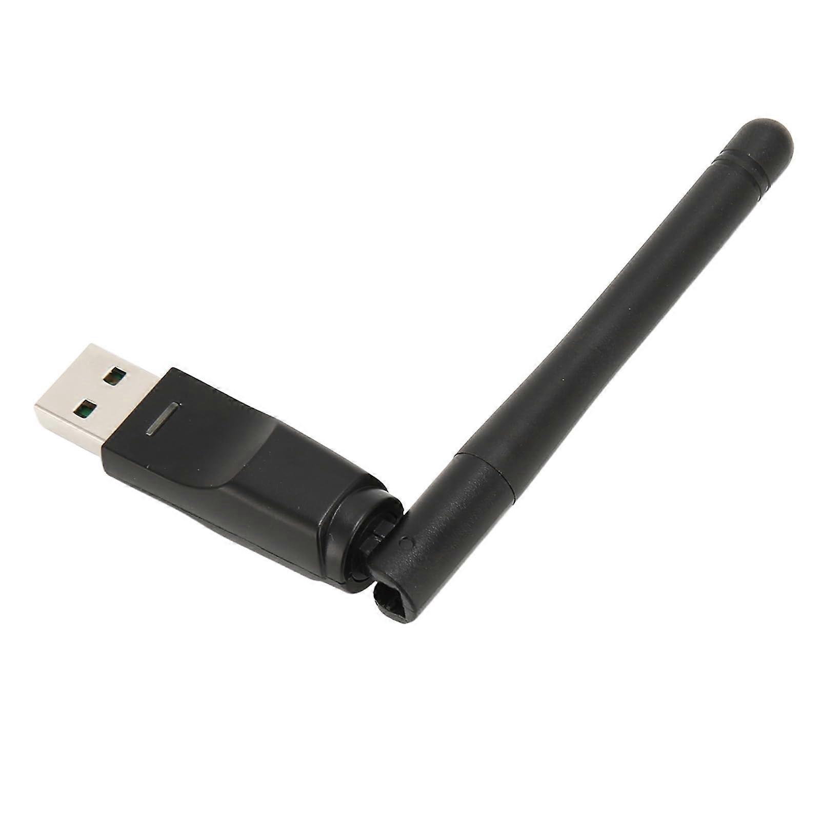 MT7601 USB WiFi Adapter, 2.4GHz 150Mbps WiFi Network Card Adapter with Builtin  Gain Antenna for Windows Desktop Laptops