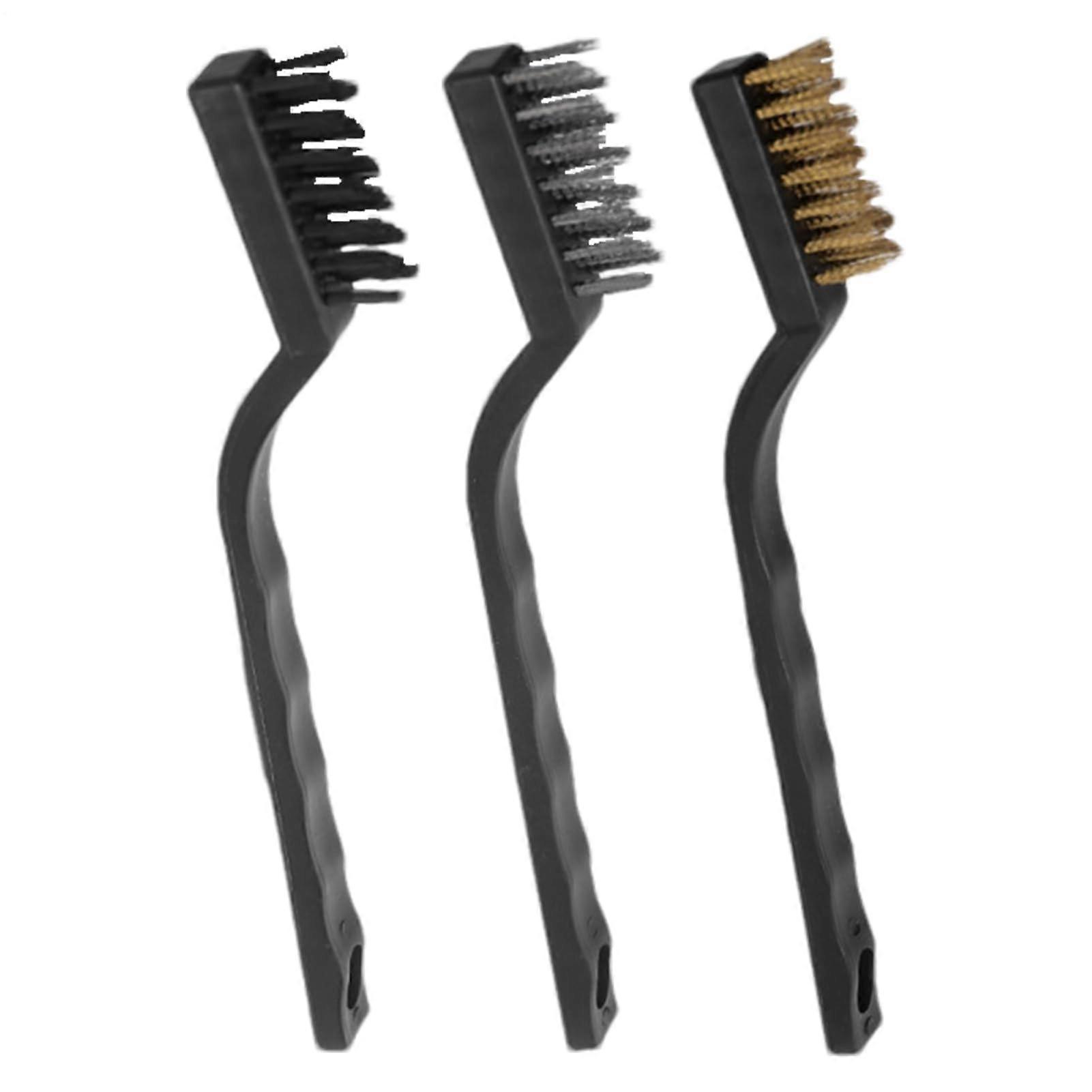 Small wire brush Rustremoving metal cleaner, versatile rust remover toothbrush, ergonomic brass brush for welding, woodworking, bicycle chain.